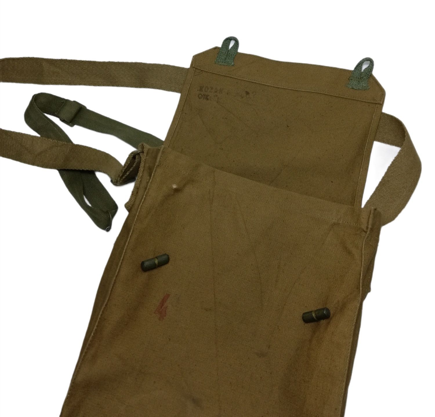 Vintage 🔥1950's Czech Army Khaki Pack Side Shoulder Bread bag Size ONE SIZE - 14 Thumbnail