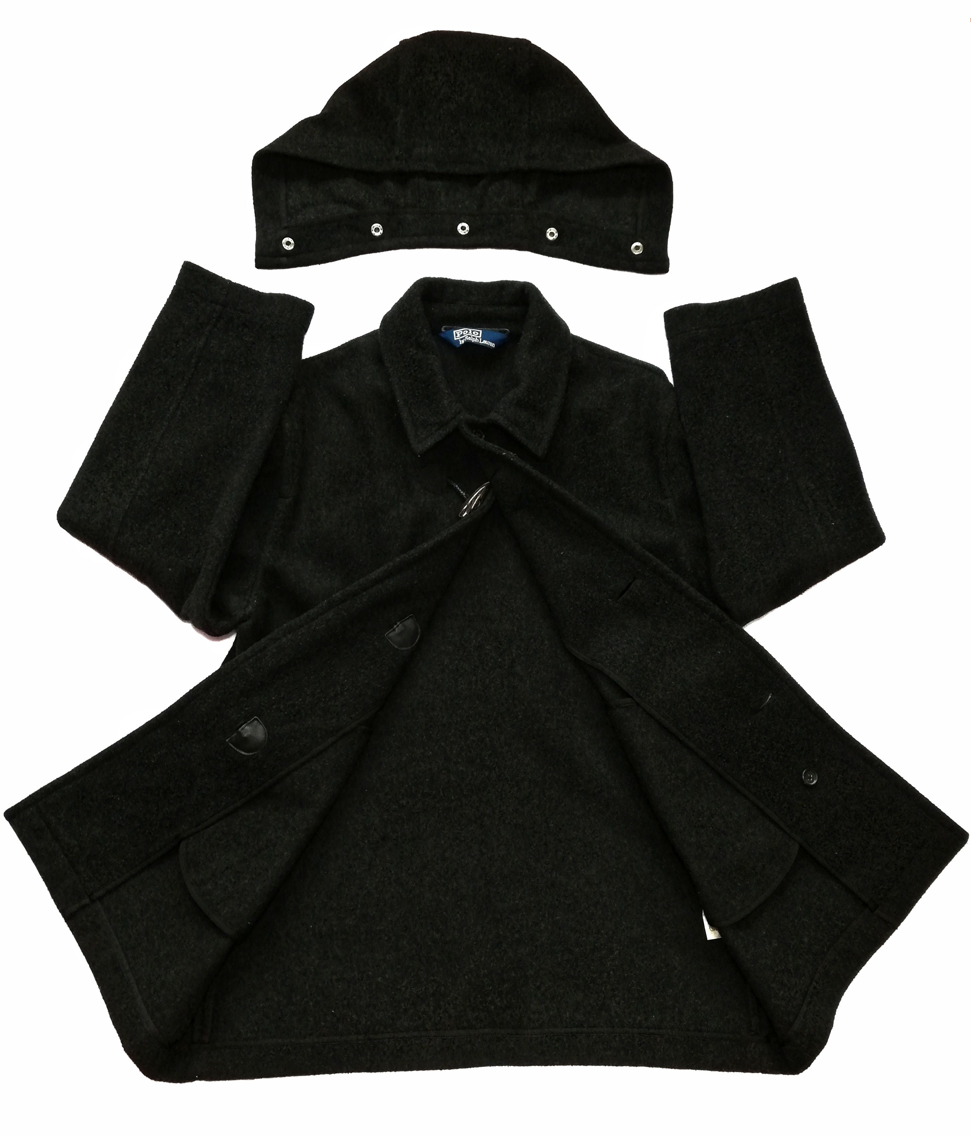 Polo Ralph Lauren × Ralph Lauren × Vintage 🔥Polo Ralph Lauren Duffle Coat Junior Classic Wool Hooded Size US L / EU 52-54 / 3 - 2 Thumbnail