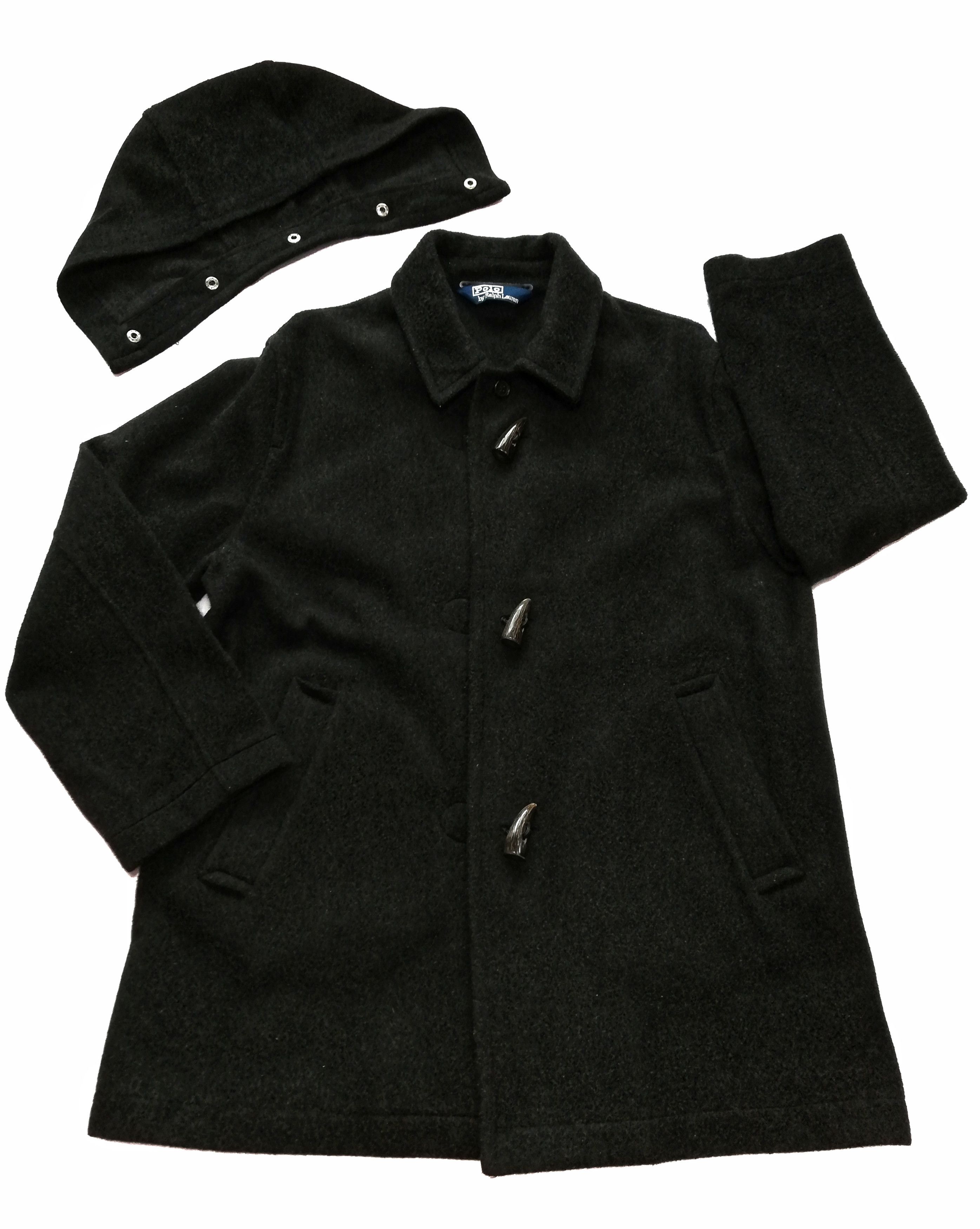 Polo Ralph Lauren × Ralph Lauren × Vintage 🔥Polo Ralph Lauren Duffle Coat Junior Classic Wool Hooded Size US L / EU 52-54 / 3 - 5 Thumbnail