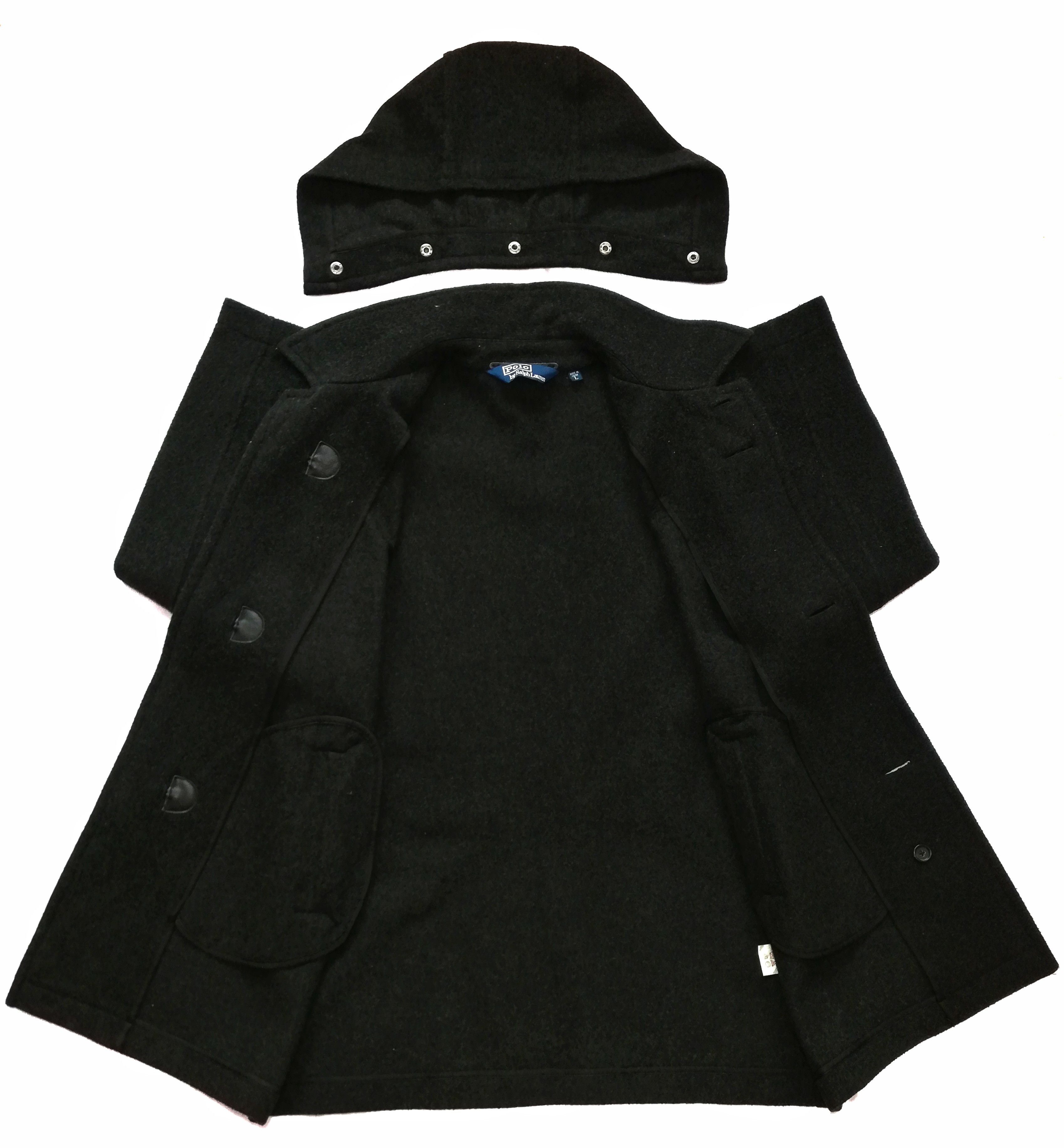 Polo Ralph Lauren × Ralph Lauren × Vintage 🔥Polo Ralph Lauren Duffle Coat Junior Classic Wool Hooded Size US L / EU 52-54 / 3 - 3 Thumbnail
