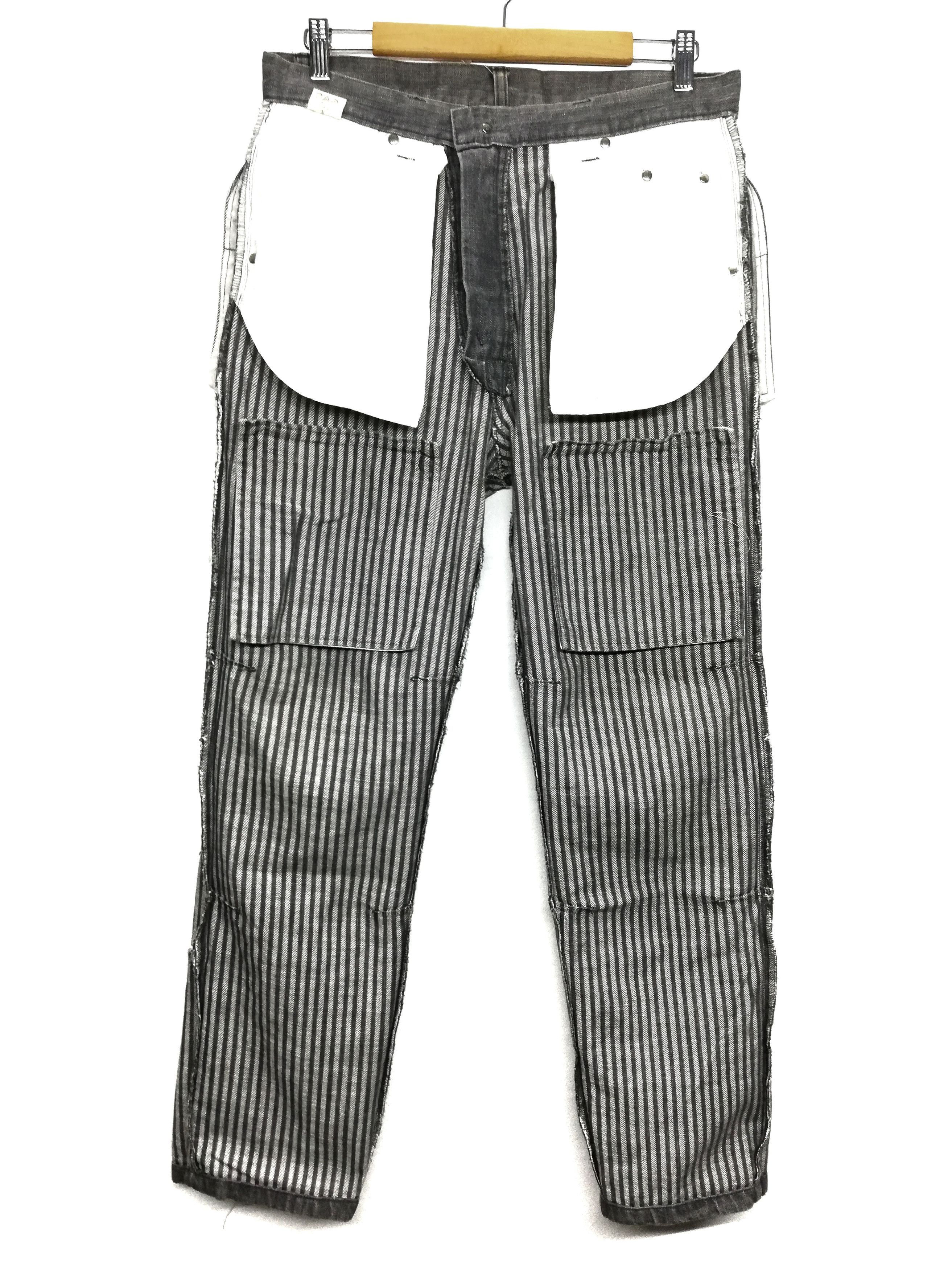 Japanese Brand 🔥Reconstructed Zipper Distressed Denim Trouser Pants🔥 Size US 33 - 10 Thumbnail