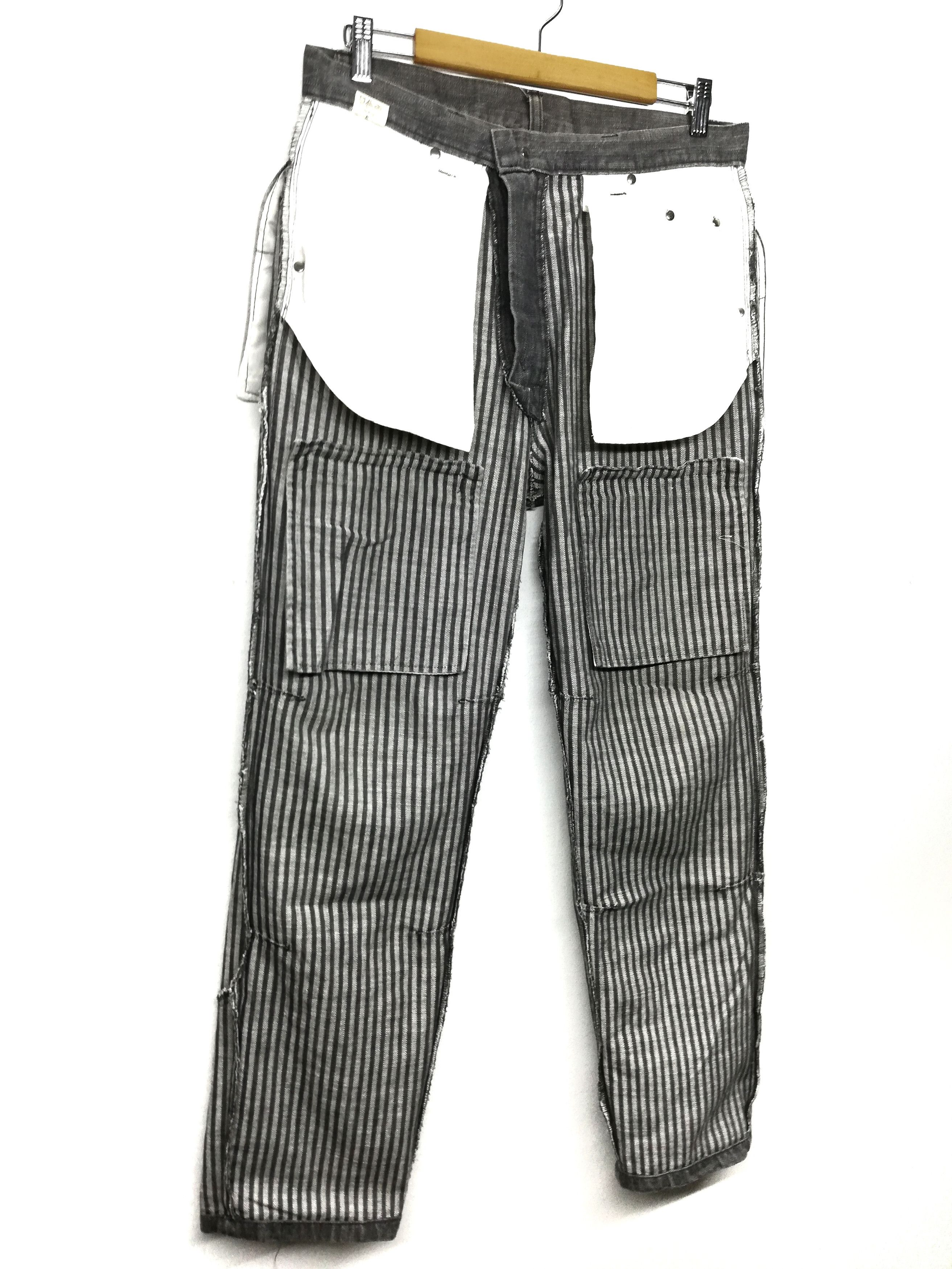 Japanese Brand 🔥Reconstructed Zipper Distressed Denim Trouser Pants🔥 Size US 33 - 11 Thumbnail