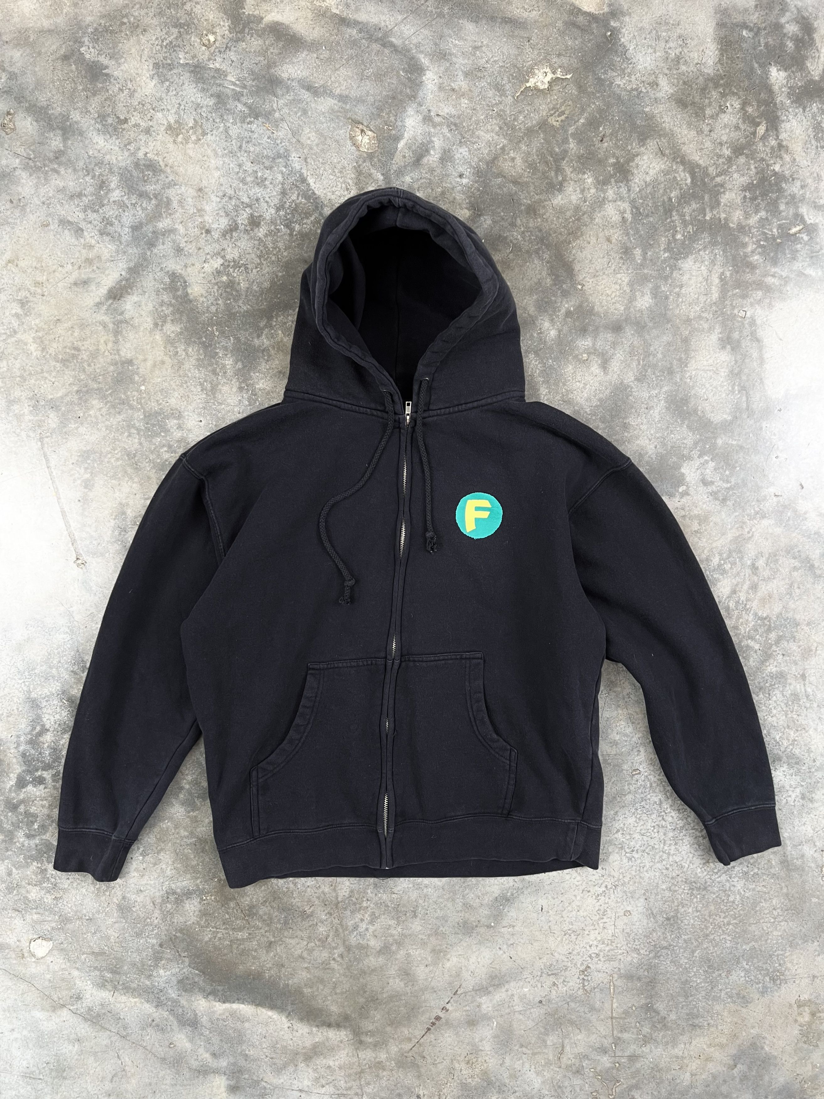 Fuck The Population Noid Dominos Navy Zip Hoodie Large Work