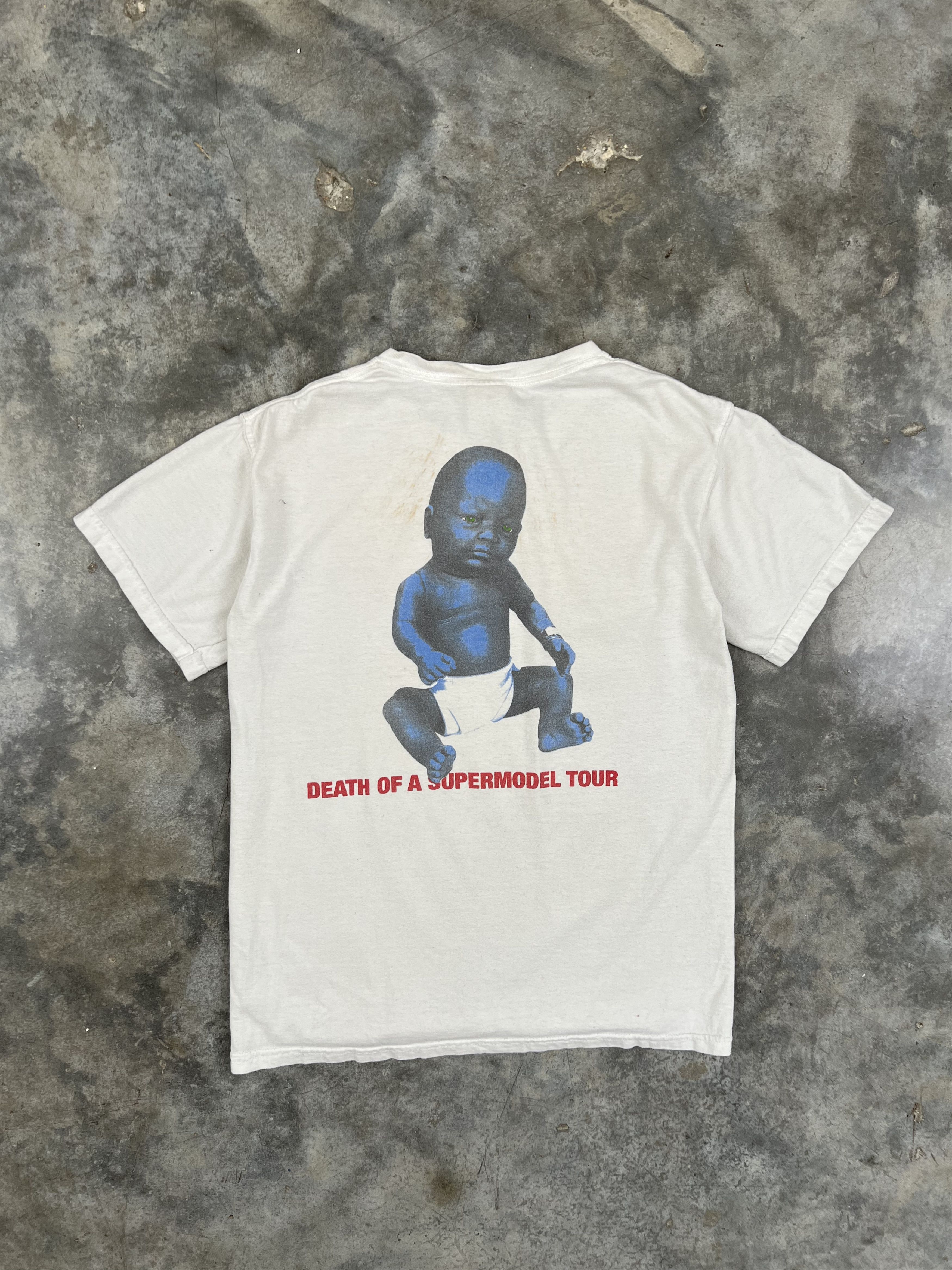 image of Brockhampton Death Of A Supermodel Kevin Abstract Tee Small in White, Men's