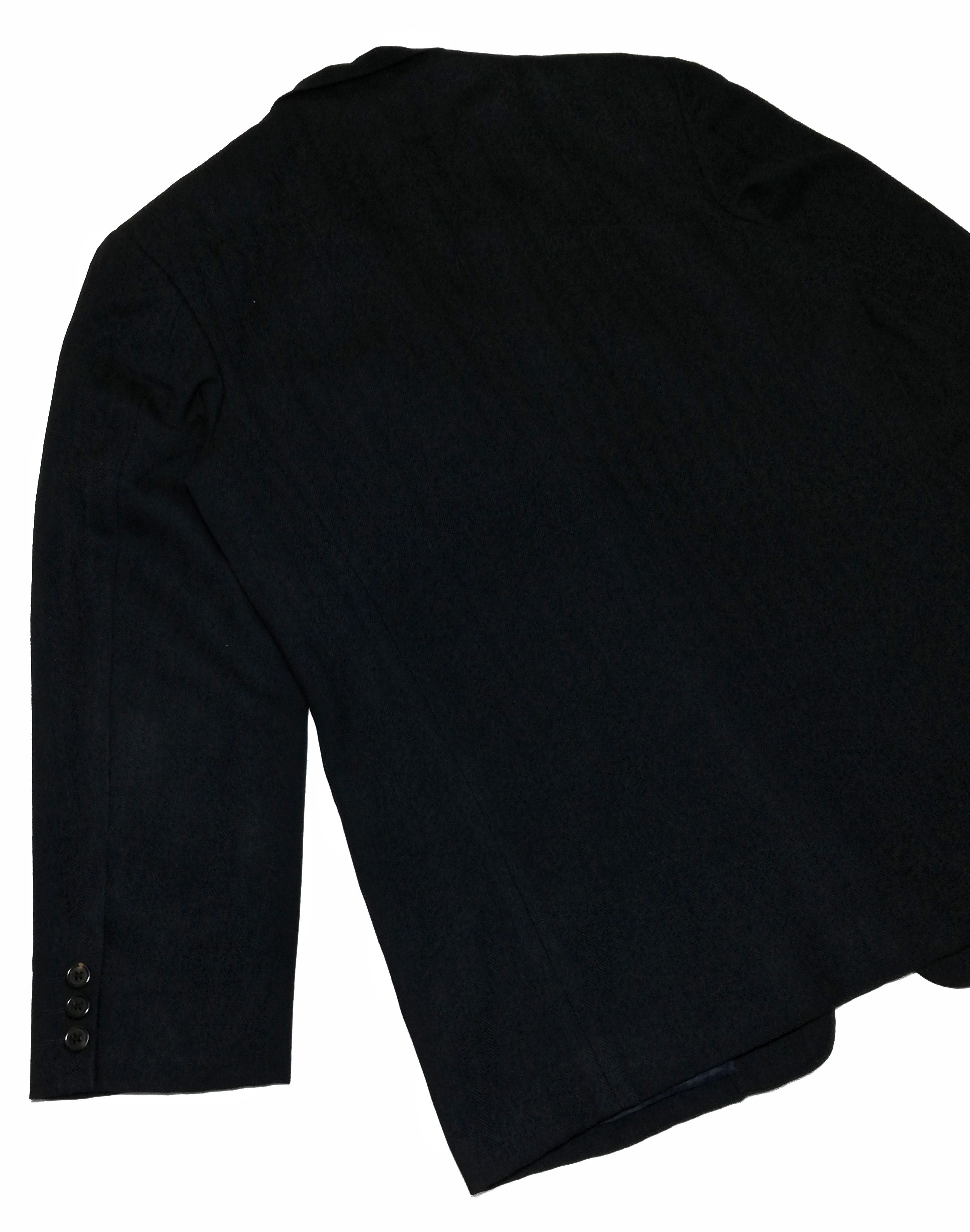 Y's for Men × Yohji Yamamoto 🔥GRAIL RARE Iconic💙 80's Gabbardine Wool Exclusive Blazer Size US S / EU 44-46 / 1 - 10 Thumbnail