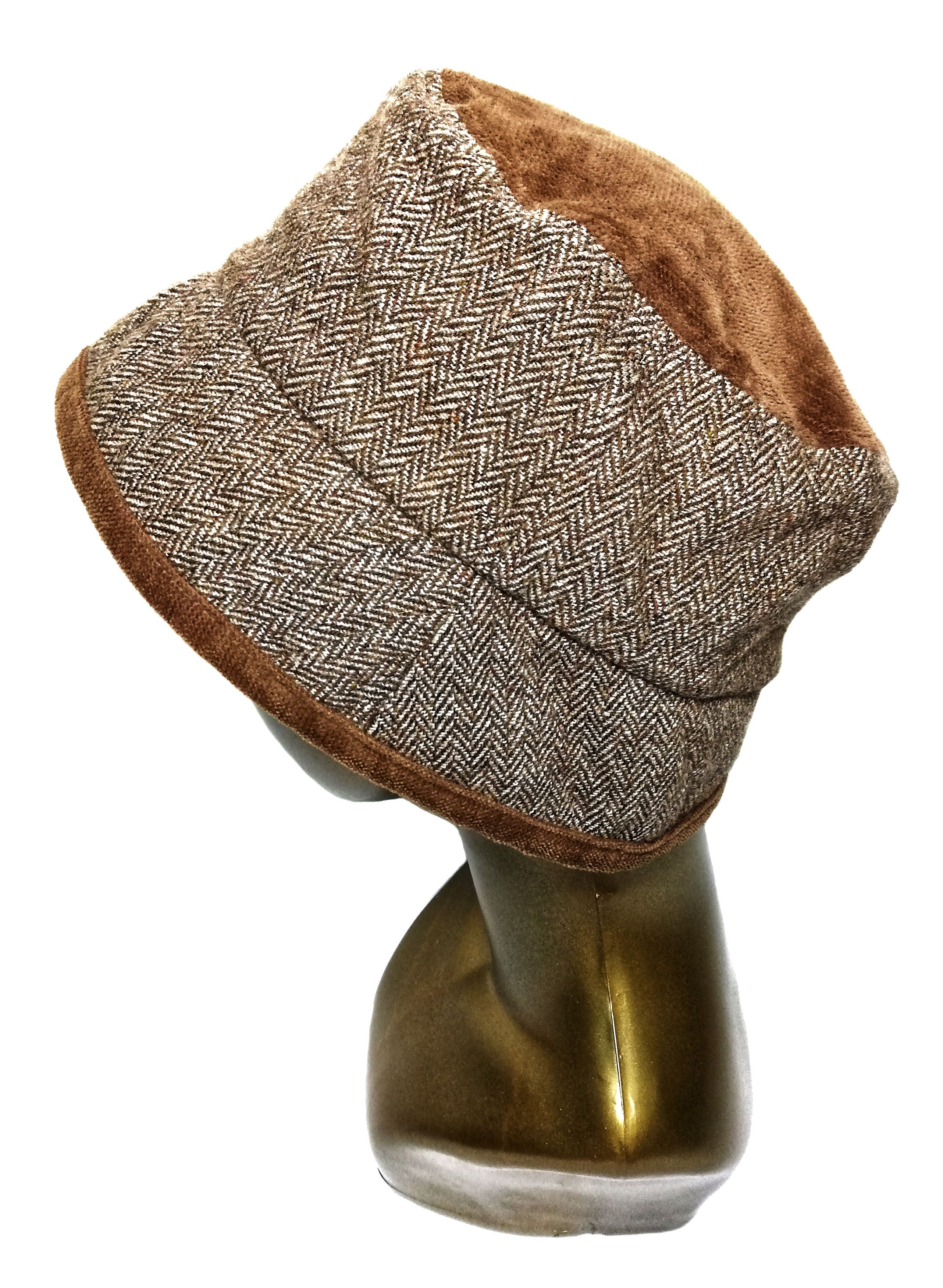 Balenciaga × Vintage 🔥Balenciaga Paris Hybrid Tweed Knit Corduroy Bucket Hat Size ONE SIZE - 2 Thumbnail