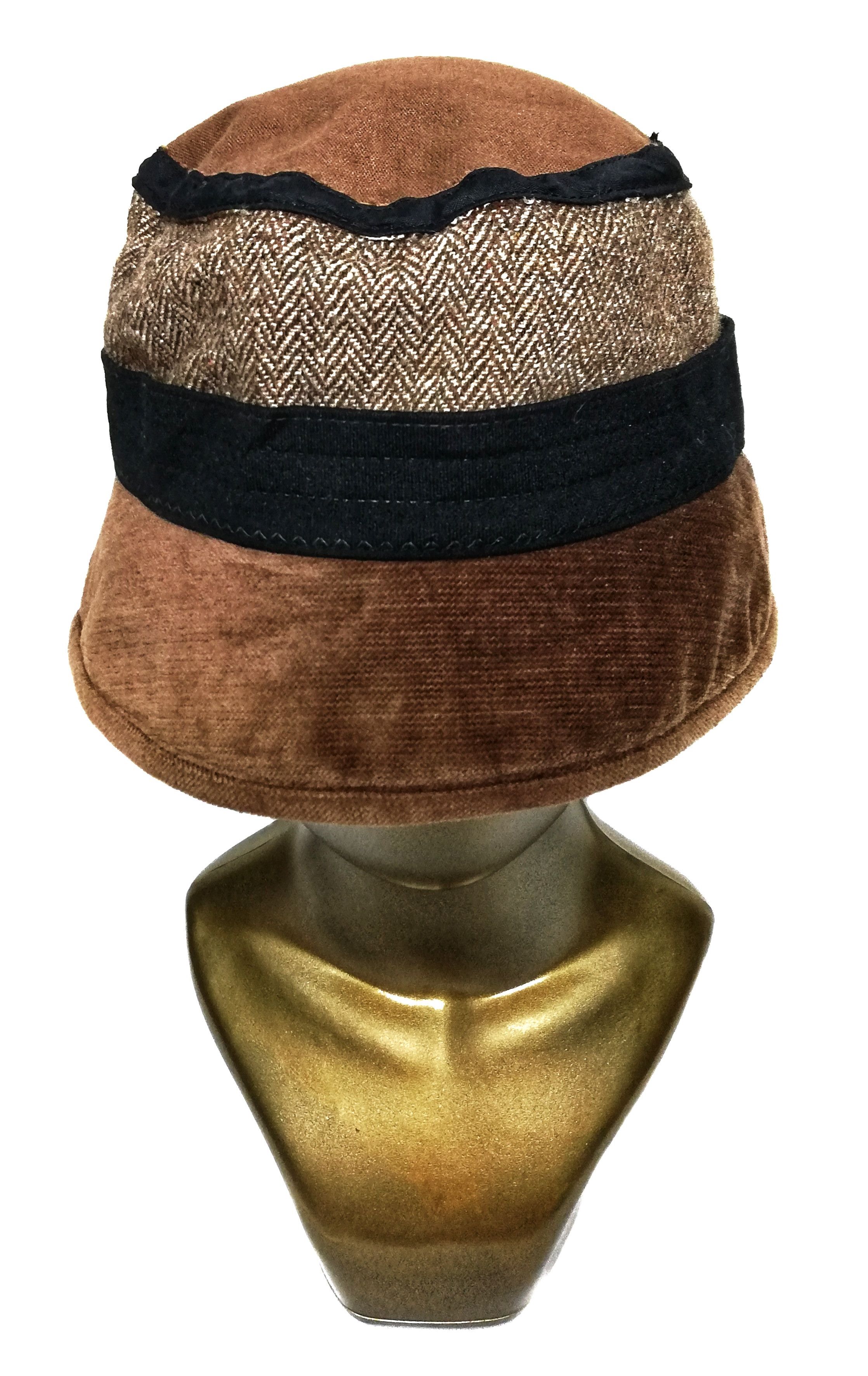 Balenciaga × Vintage 🔥Balenciaga Paris Hybrid Tweed Knit Corduroy Bucket Hat Size ONE SIZE - 10 Thumbnail