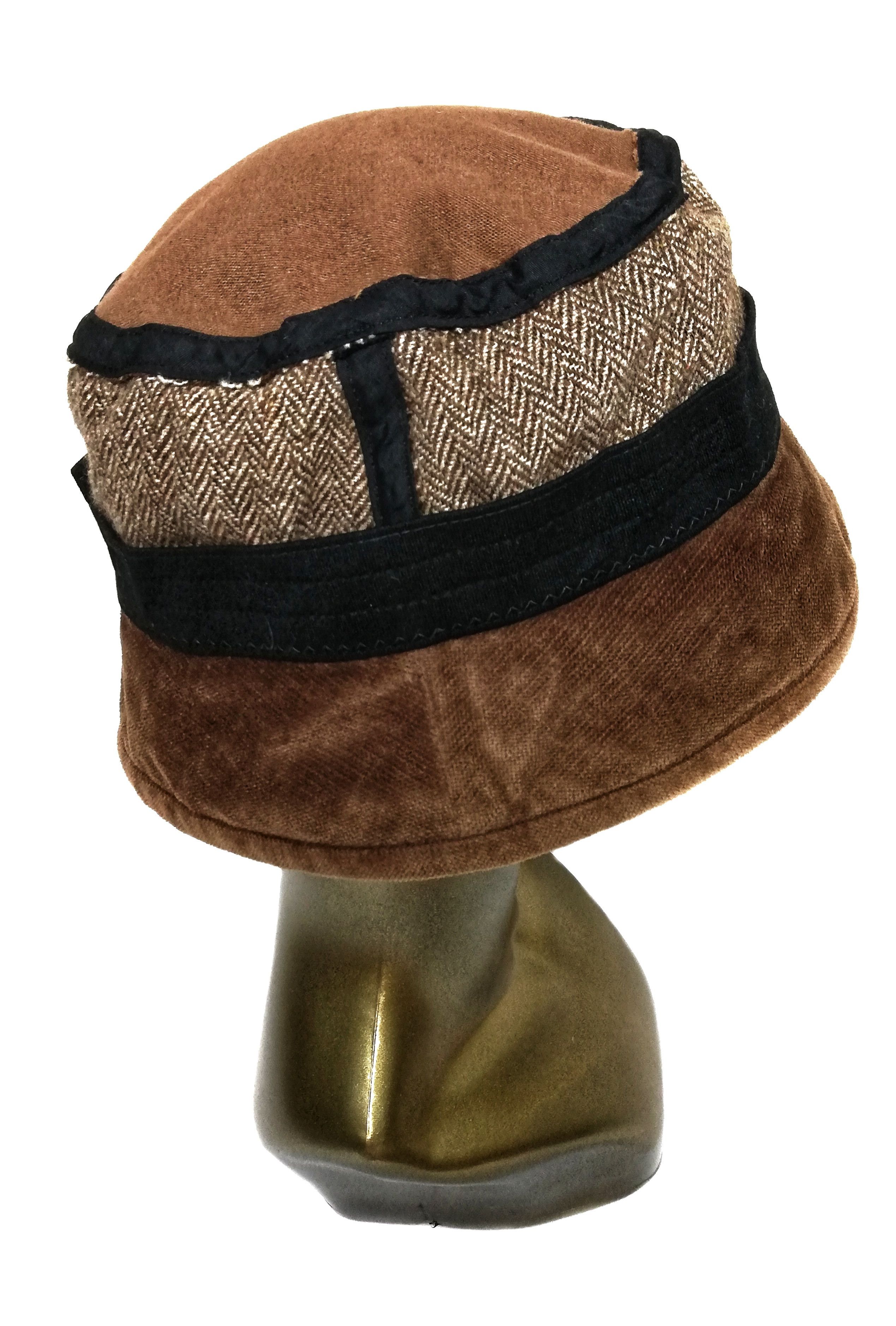 Balenciaga × Vintage 🔥Balenciaga Paris Hybrid Tweed Knit Corduroy Bucket Hat Size ONE SIZE - 11 Thumbnail