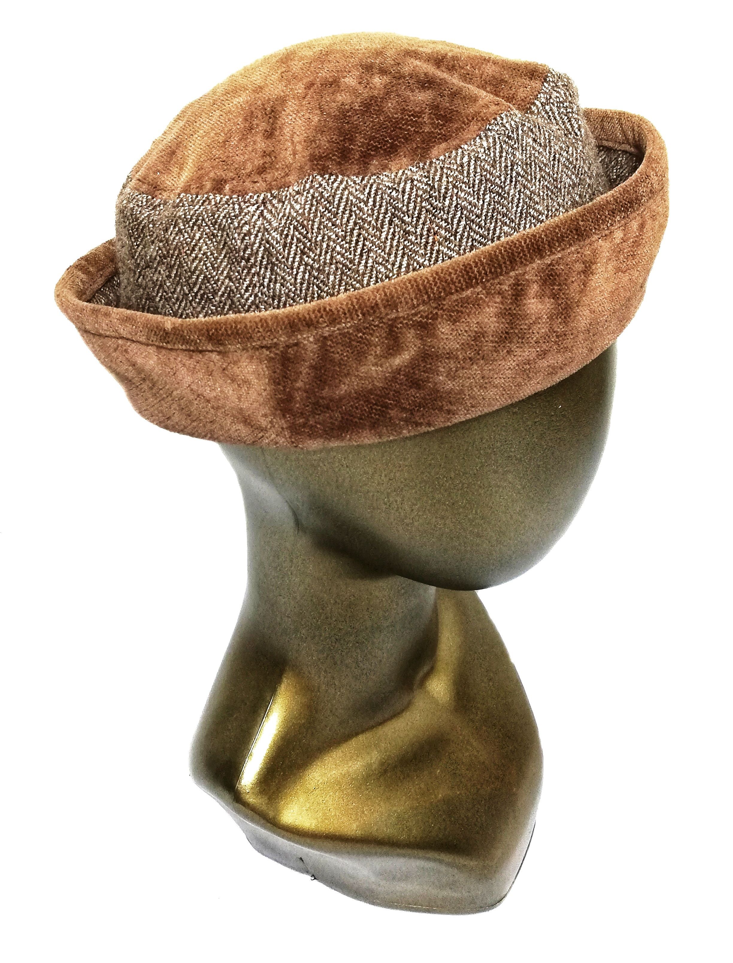 Balenciaga × Vintage 🔥Balenciaga Paris Hybrid Tweed Knit Corduroy Bucket Hat Size ONE SIZE - 7 Thumbnail