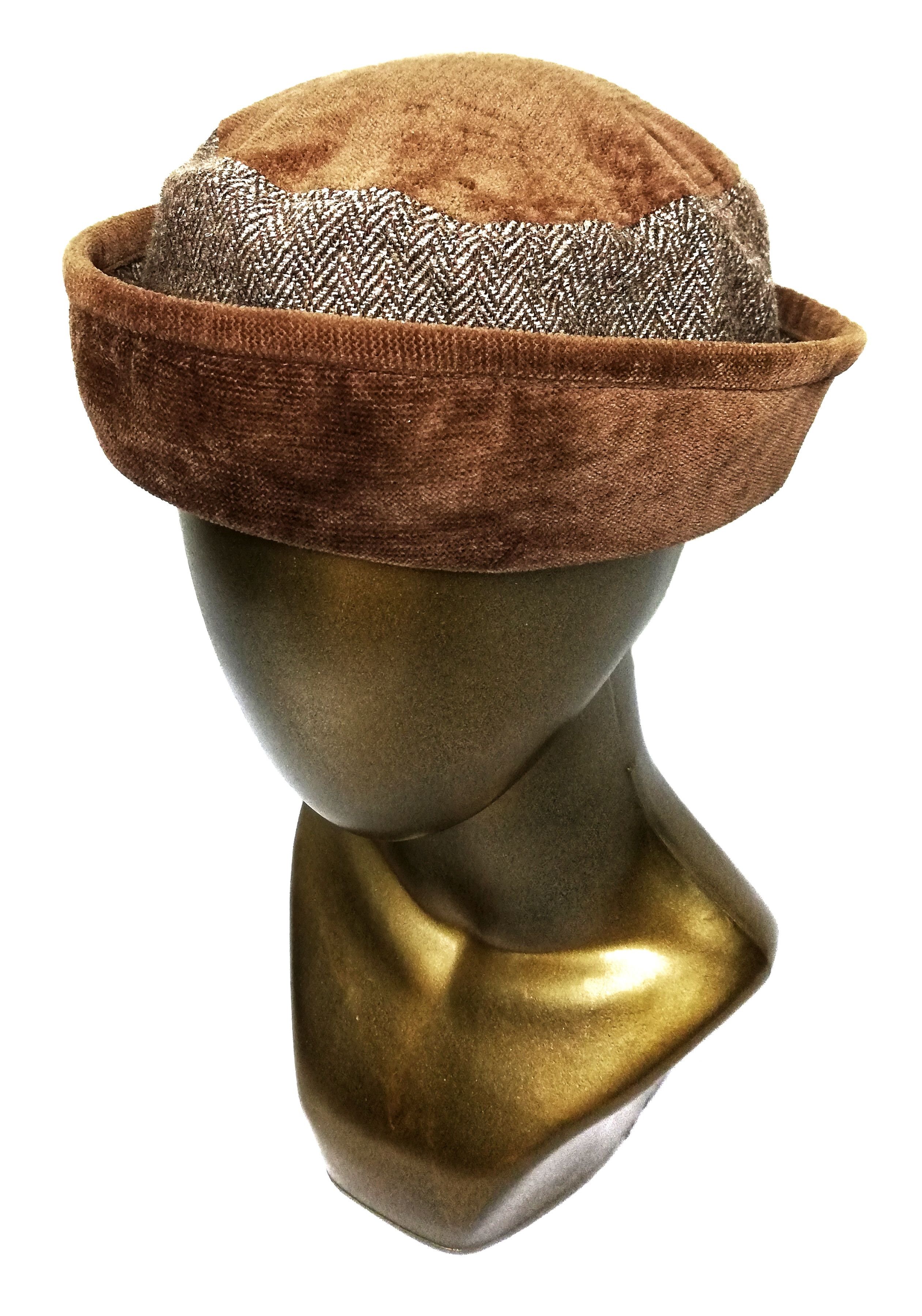 Balenciaga × Vintage 🔥Balenciaga Paris Hybrid Tweed Knit Corduroy Bucket Hat Size ONE SIZE - 5 Thumbnail