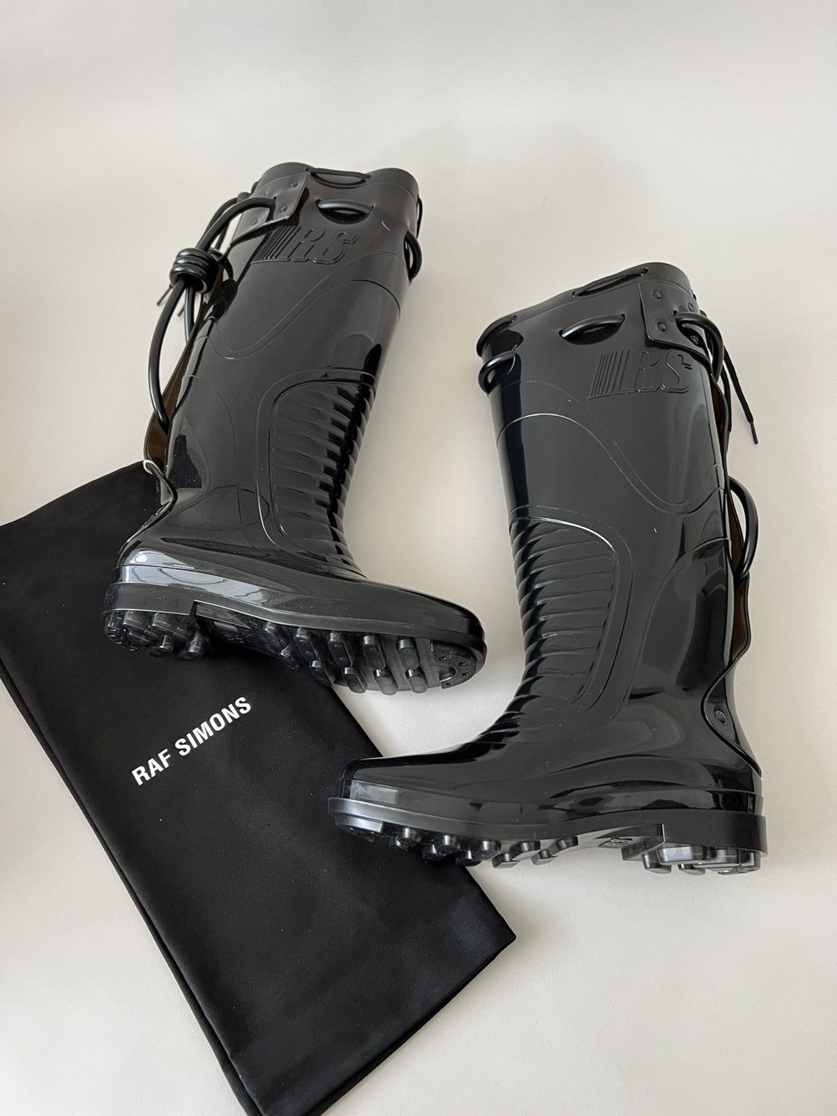 image of Raf Simons Ss18 Blade Runner Wellington Boots in Black, Men's (Size 11)