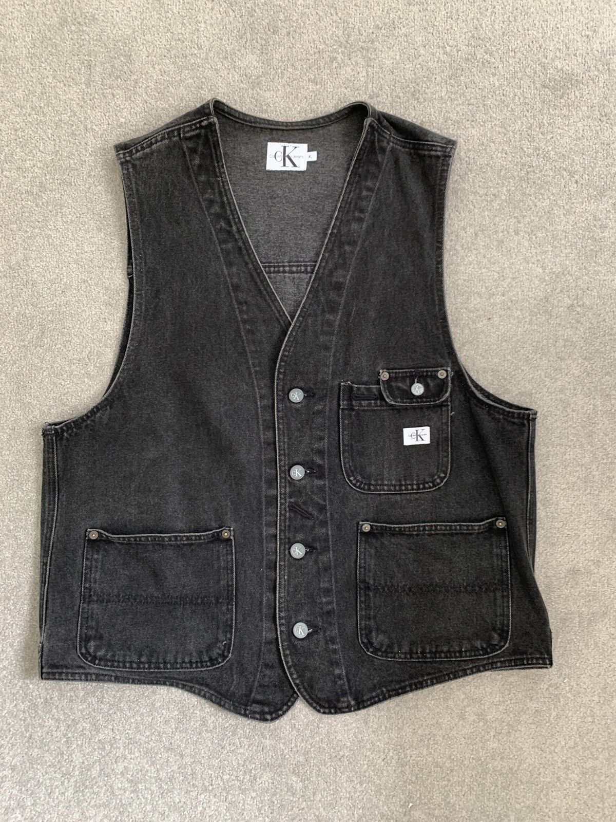 Calvin Klein × Vintage 🔥 USA made Vintage CK Gilets/ Vest 🔥 Size US XL / EU 56 / 4 - 1 Thumbnail