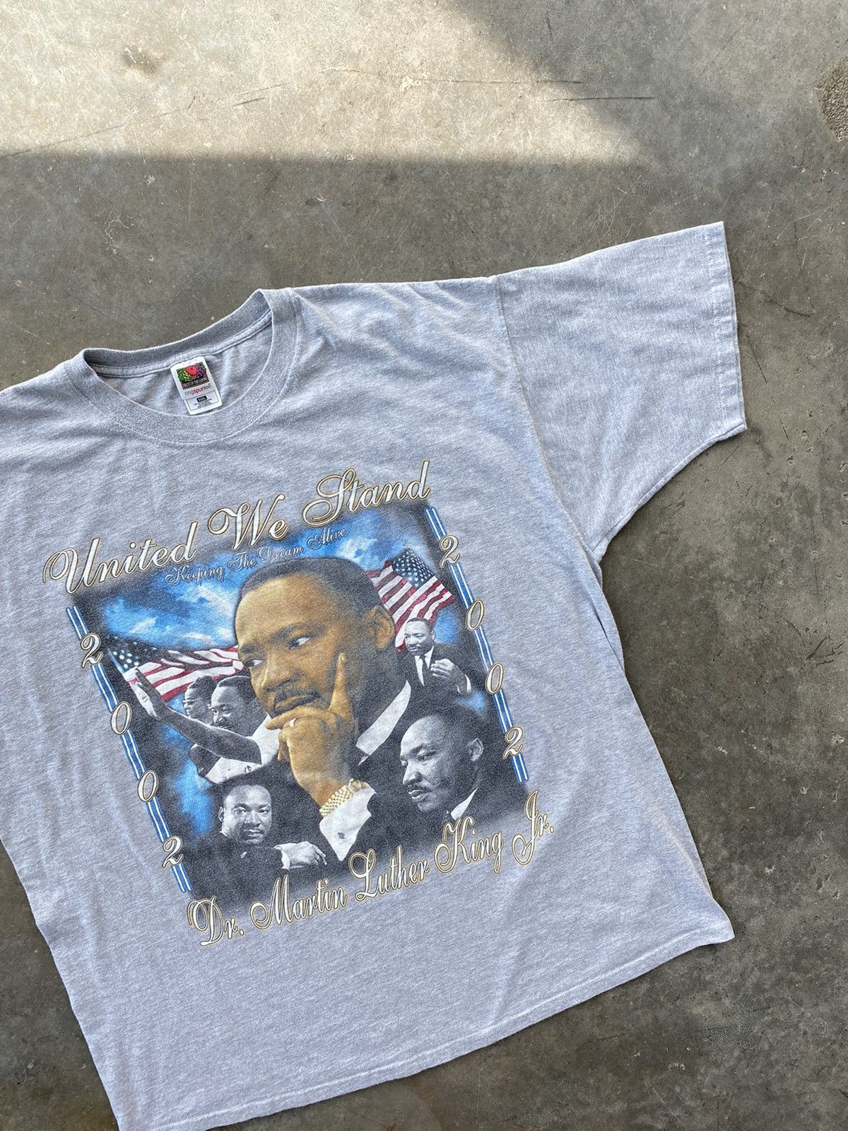 Vintage Vintage Martin Luther King Portrait Tee Grey 2XL / XXL BLM Size US XXL / EU 58 / 5 - 2 Thumbnail