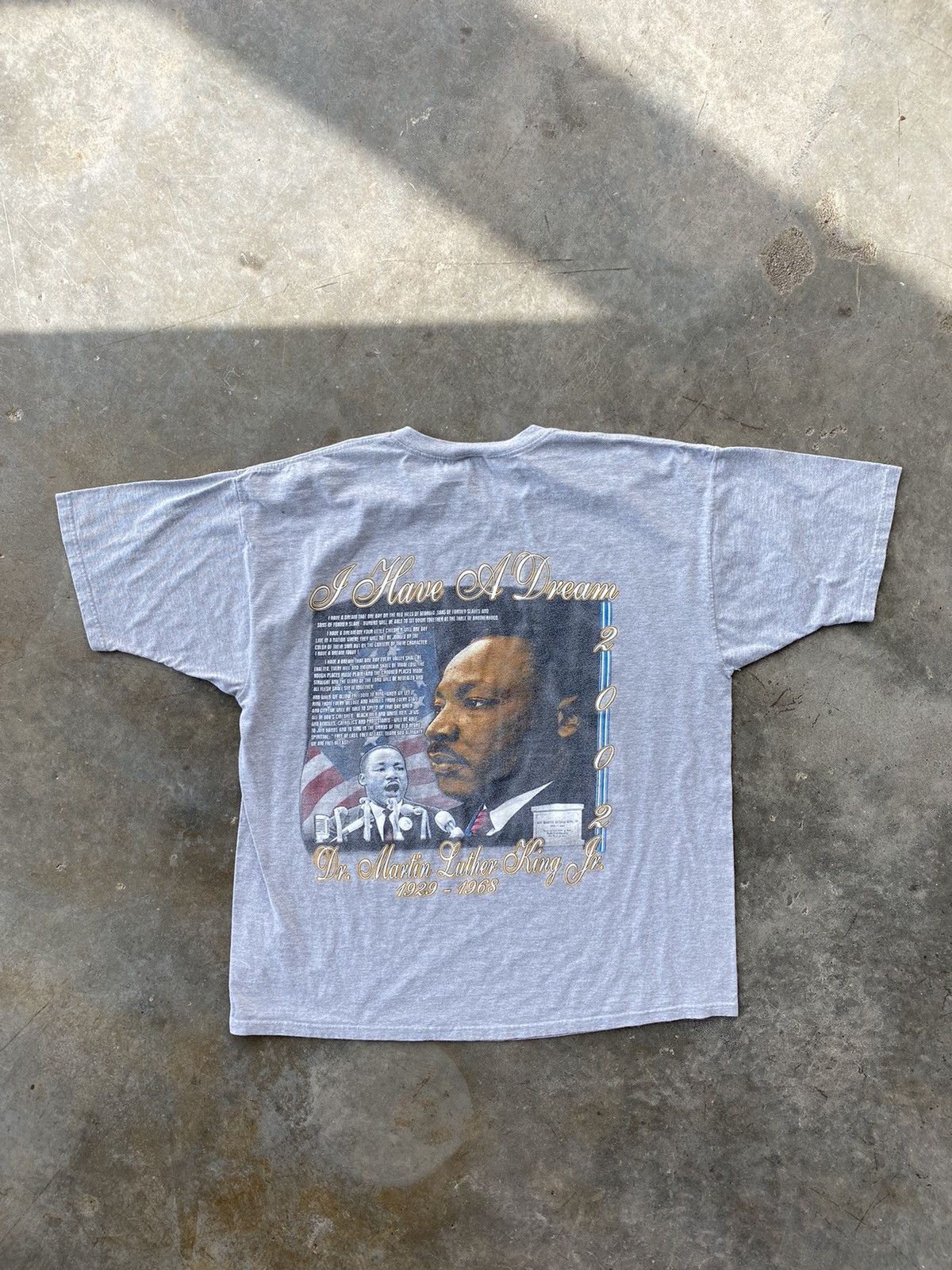 Vintage Vintage Martin Luther King Portrait Tee Grey 2XL / XXL BLM Size US XXL / EU 58 / 5 - 3 Thumbnail