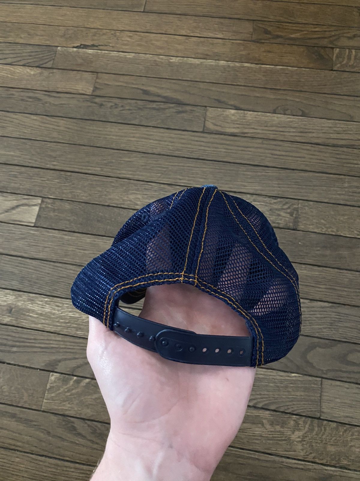 Von Dutch Von Dutch Oval Logo Blue Denim Trucker Hat 🥣❄️🧊 Punk Hardy Size ONE SIZE - 3 Thumbnail
