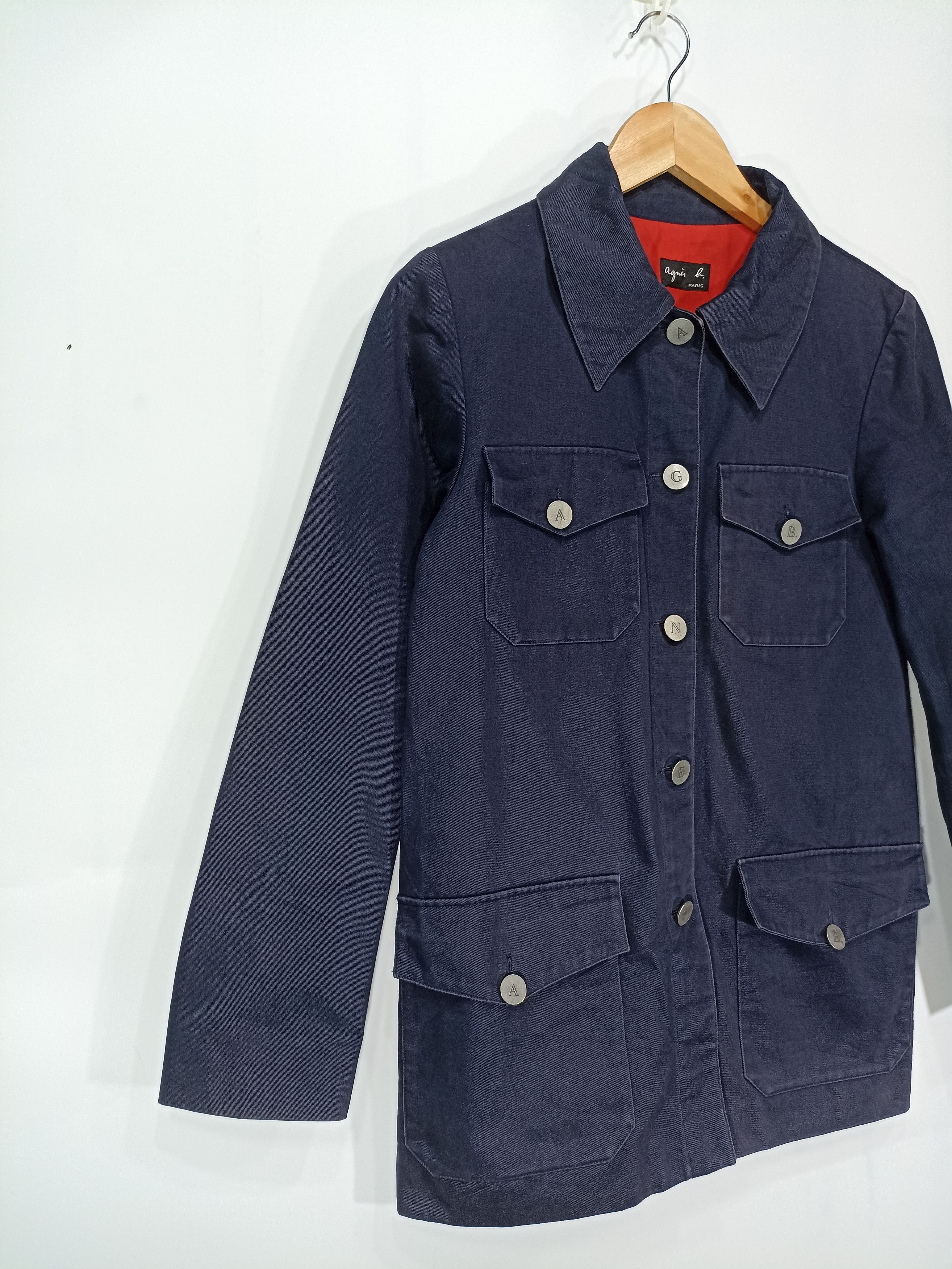 Designer × Vintage × agnes b. Vintage Agnes B Button Agnes B utility Field Jacket Size M / US 6-8 / IT 42-44 - 3 Thumbnail