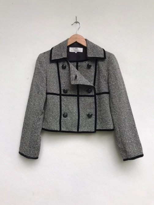Balenciaga Made in Japan Balenciaga Cropped Wool Jacket Size XS / US 0-2 / IT 36-38 - 2 Thumbnail