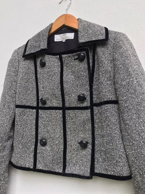 Balenciaga Made in Japan Balenciaga Cropped Wool Jacket Size XS / US 0-2 / IT 36-38 - 7 Thumbnail