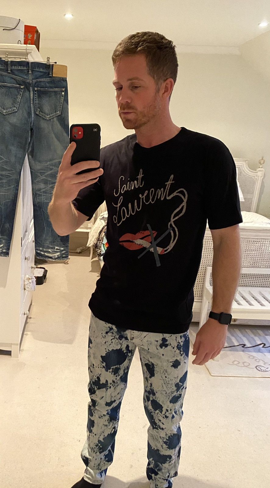 Celine SS21 Celine ‘the dancing kid’ slim bleach camo jeans x Hedi Size US 33 - 6 Thumbnail