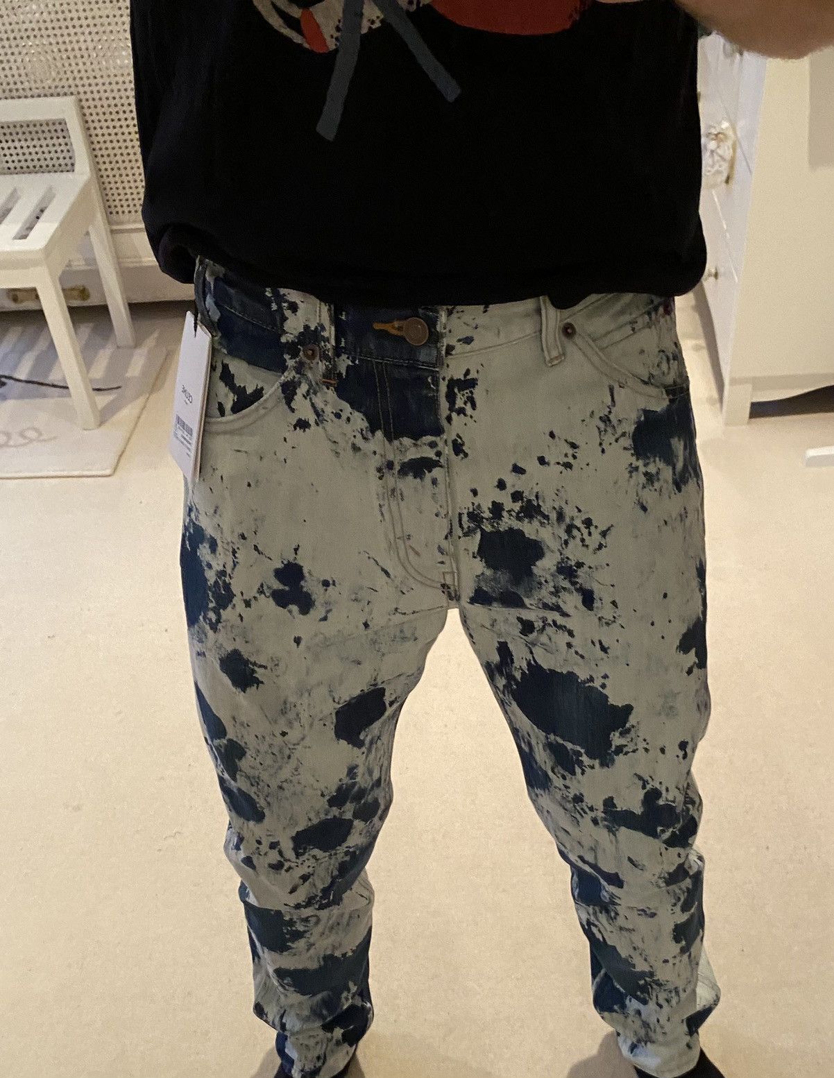 Celine SS21 Celine ‘the dancing kid’ slim bleach camo jeans x Hedi Size US 33 - 7 Thumbnail