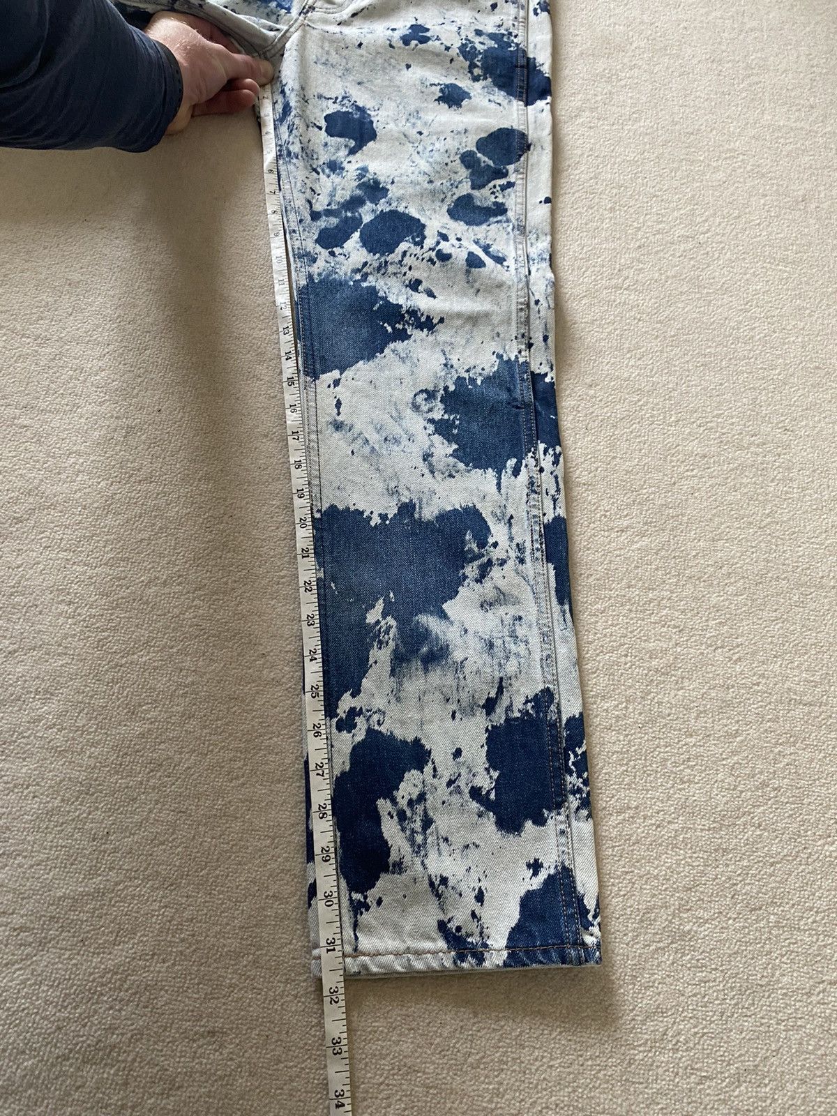 Celine SS21 Celine ‘the dancing kid’ slim bleach camo jeans x Hedi Size US 33 - 16 Thumbnail