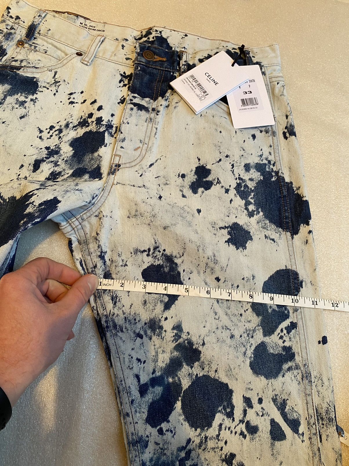 Celine SS21 Celine ‘the dancing kid’ slim bleach camo jeans x Hedi Size US 33 - 19 Thumbnail