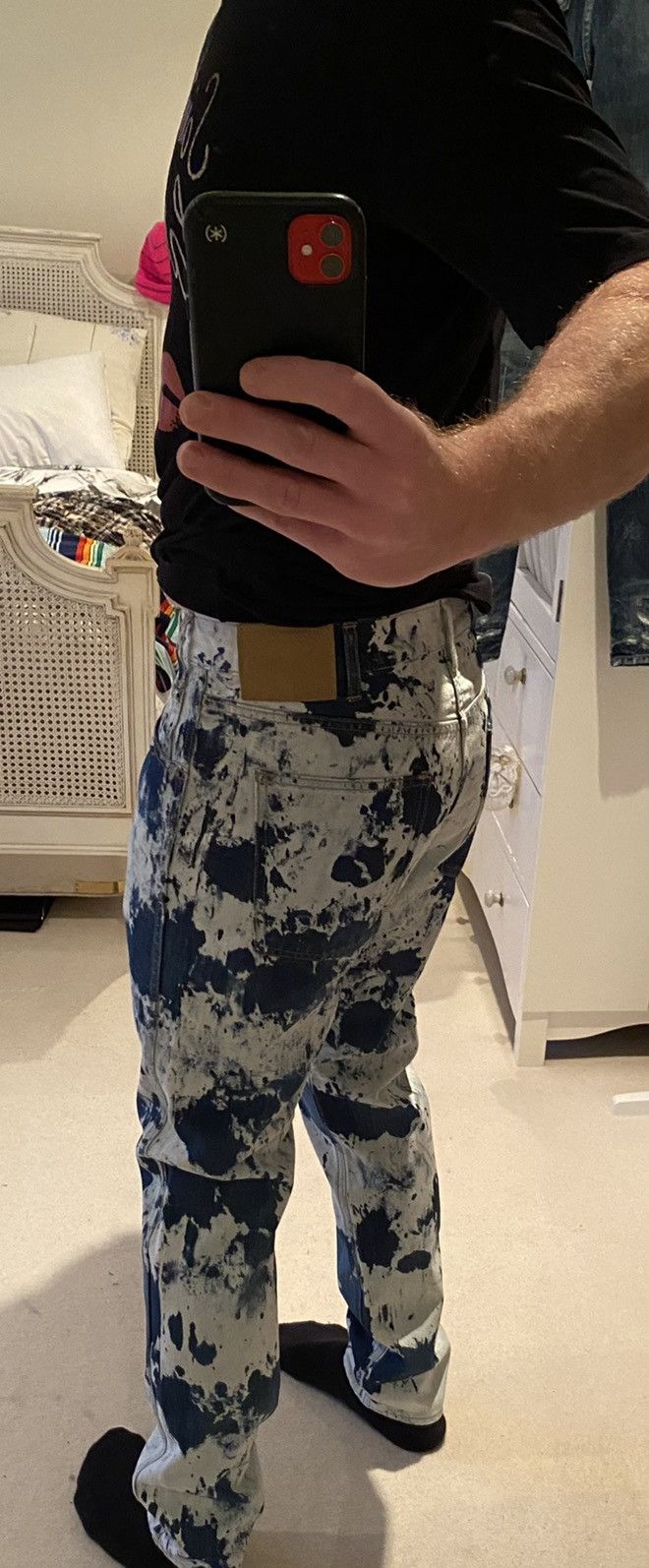 Celine SS21 Celine ‘the dancing kid’ slim bleach camo jeans x Hedi Size US 33 - 9 Thumbnail