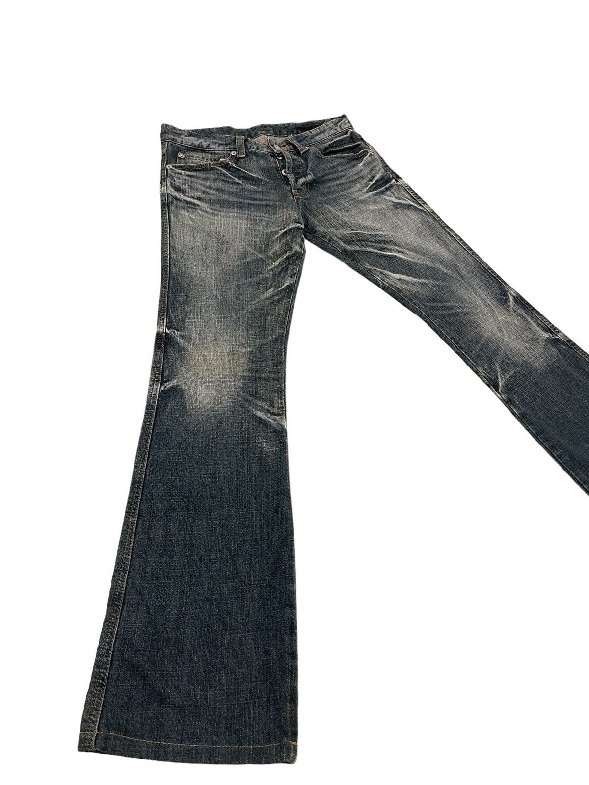 image of Hype Flare Jeans High Street Japan Boot Cut Low Rise Denim 28 in Blue, Men's (Size 30)