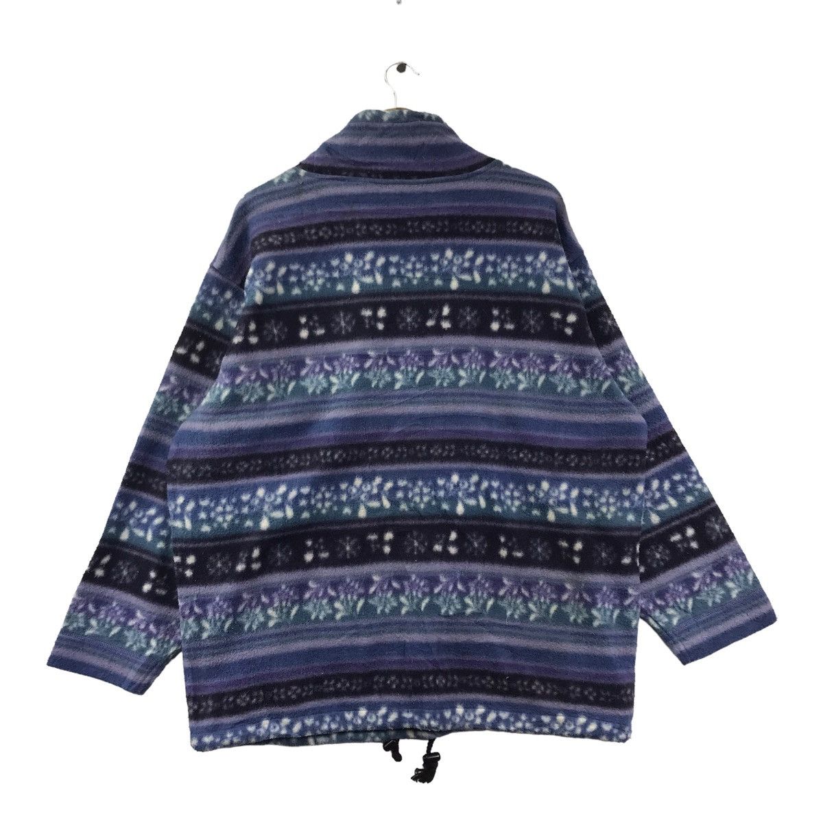 Vintage SUN BODY Flower Pattern Overprint Fleece Surf Sweater Size US L / EU 52-54 / 3 - 6 Thumbnail