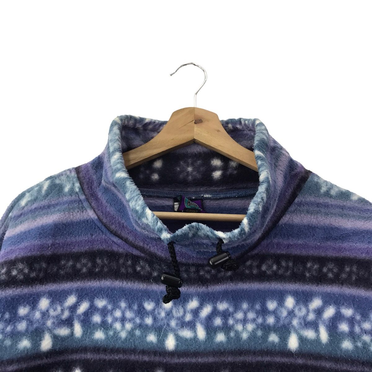 Vintage SUN BODY Flower Pattern Overprint Fleece Surf Sweater Size US L / EU 52-54 / 3 - 2 Thumbnail