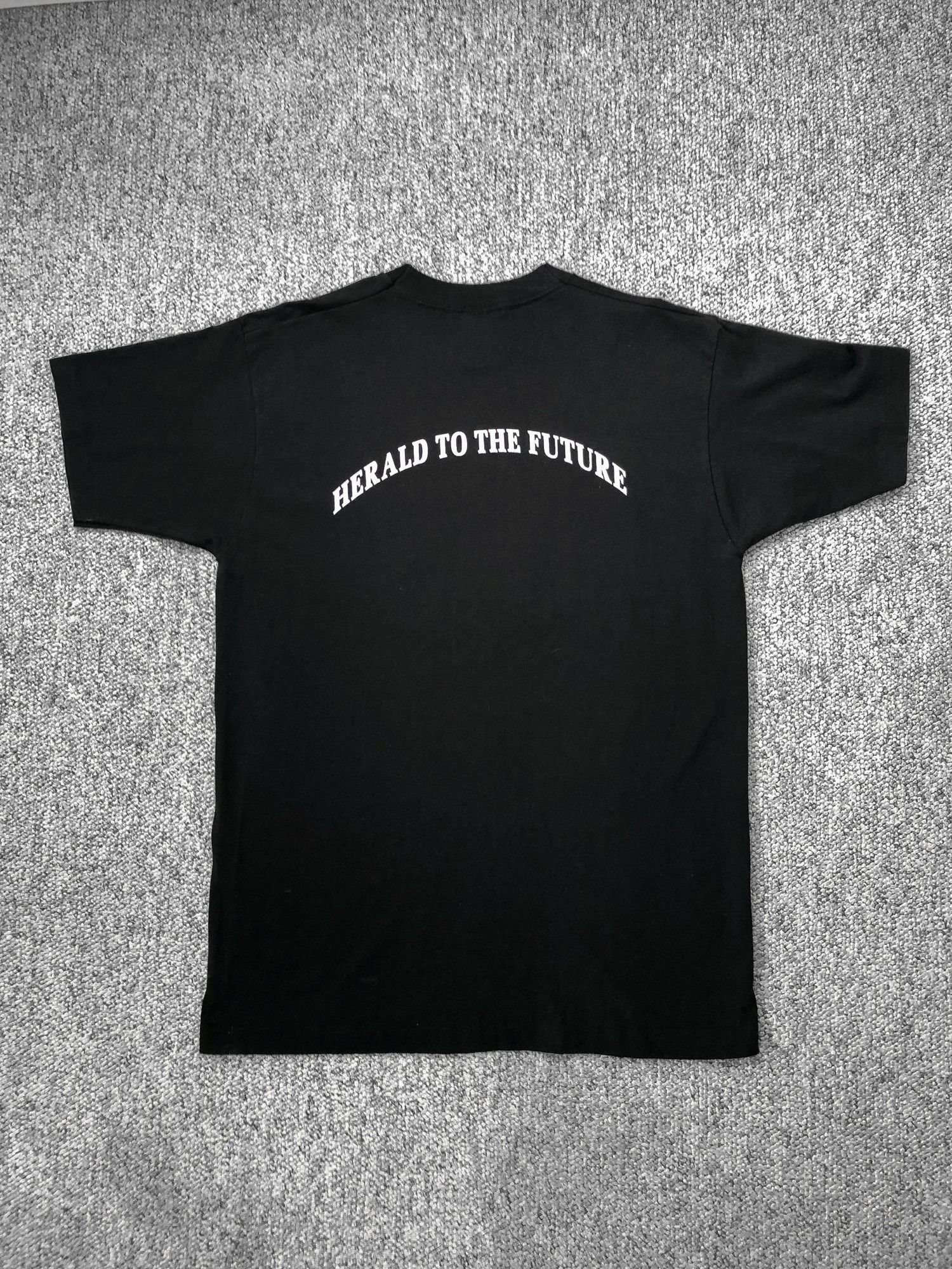 Fruit Of The Loom × Vintage Vintage 90s Single Stitch Faded Black T Shirt Size US L / EU 52-54 / 3 - 1 Thumbnail