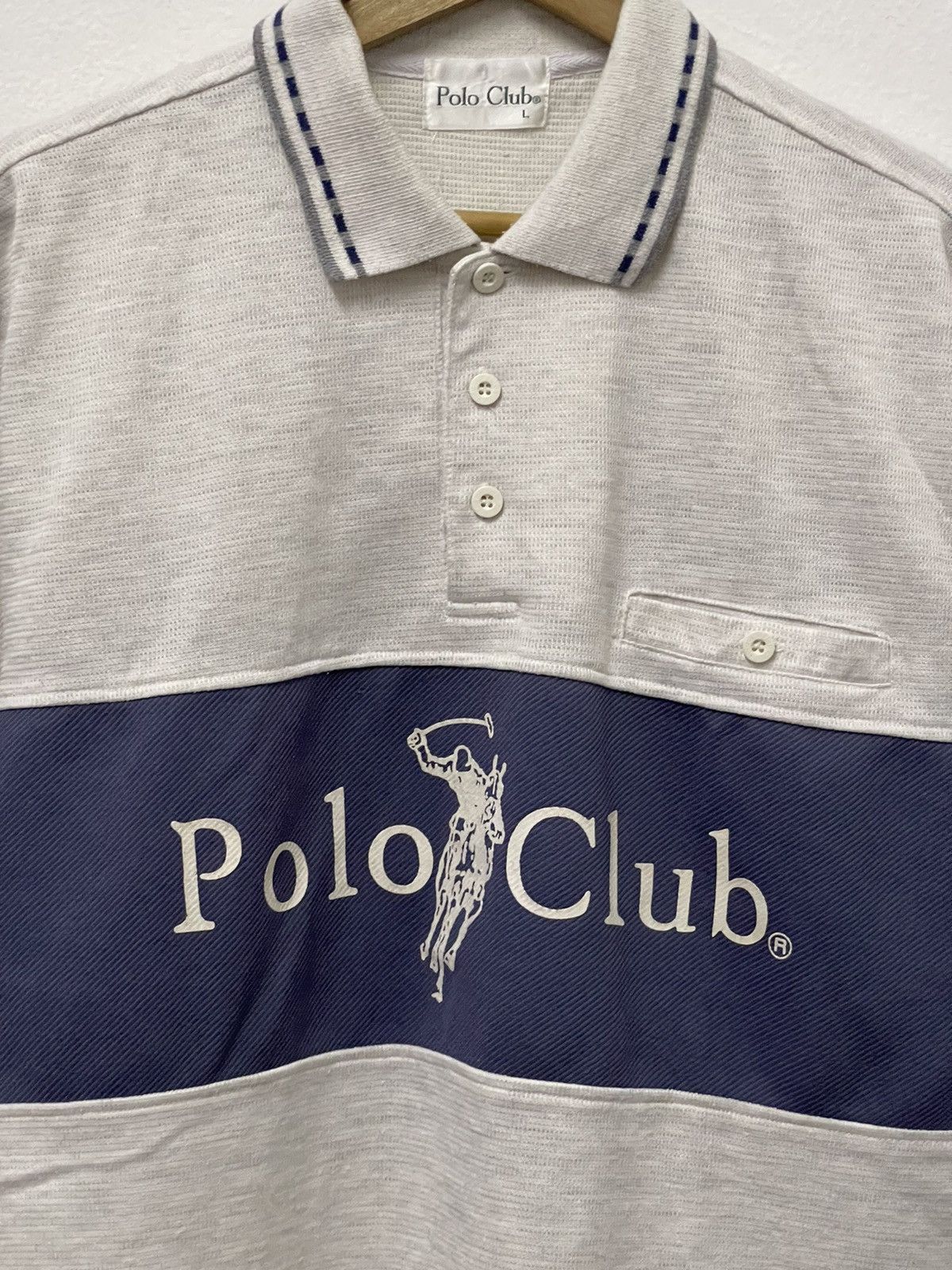 Japanese Brand × Vintage Vintage Polo Club Single Pocket Buttoned Polos Size US M / EU 48-50 / 2 - 2 Thumbnail