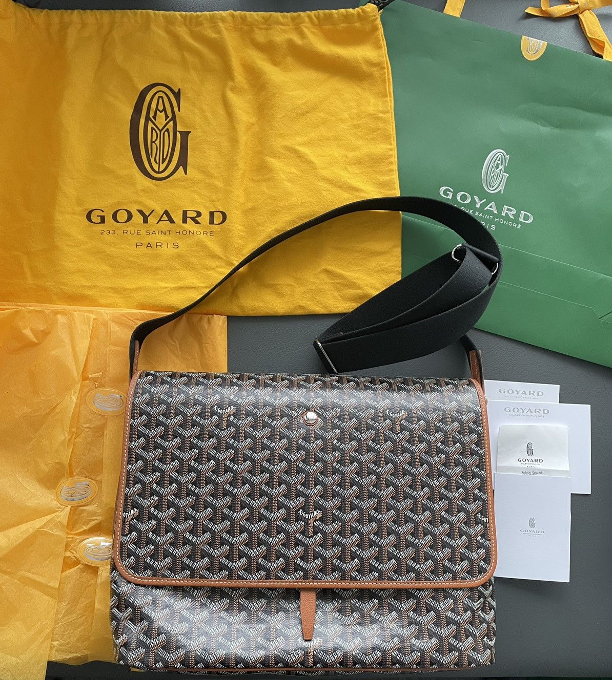 image of Goyard Super Large Men’S Crossbody Messenger Bag, Men's