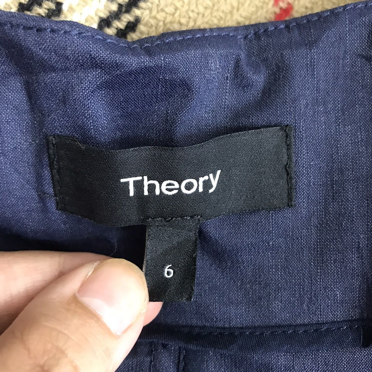 Theory THEORY Navy Linen Casual Coat Size XL / US 12-14 / IT 48-50 - 3 Thumbnail
