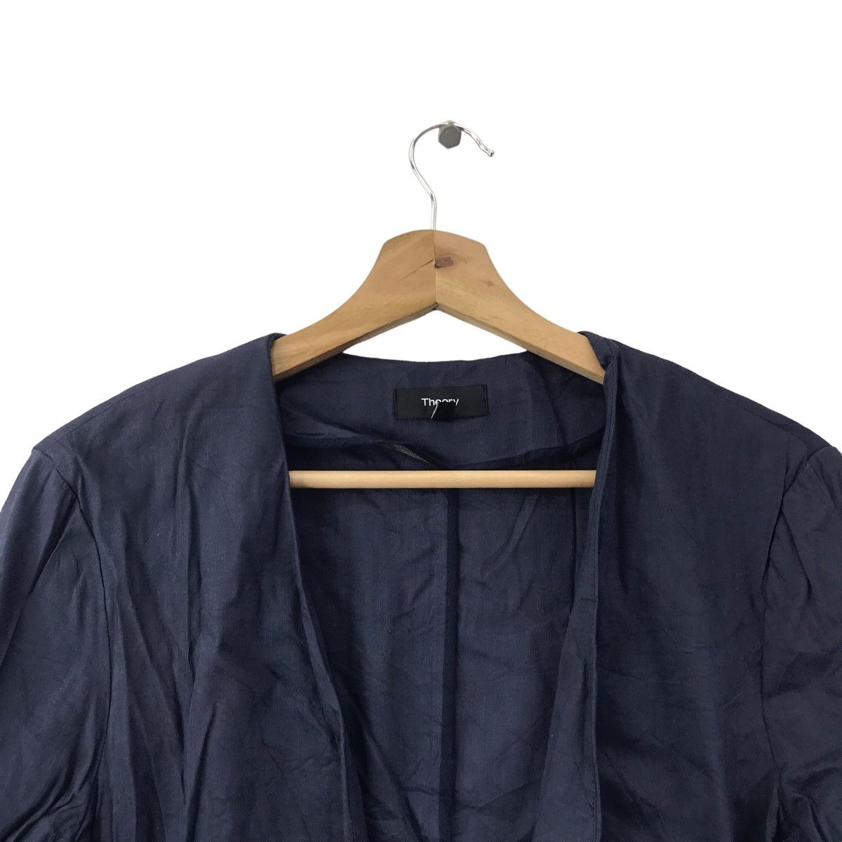 Theory THEORY Navy Linen Casual Coat Size XL / US 12-14 / IT 48-50 - 2 Thumbnail