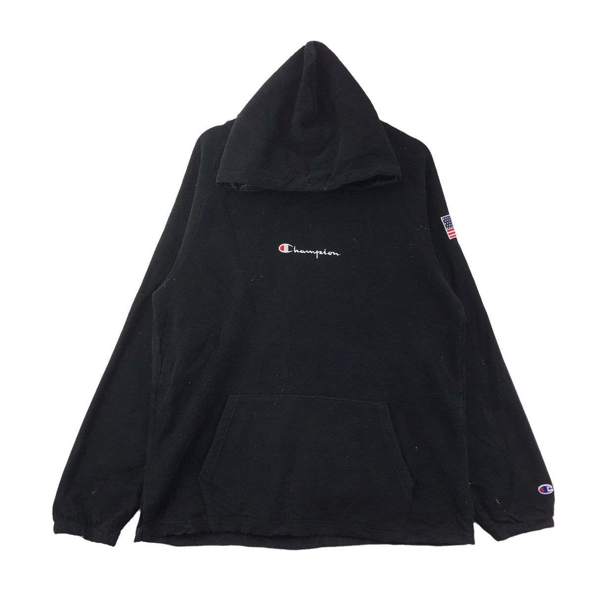 Champion Vintage CHAMPION SCRIPT USA Oversize Sportswear Black Hoodie Size US XL / EU 56 / 4 - 1 Thumbnail