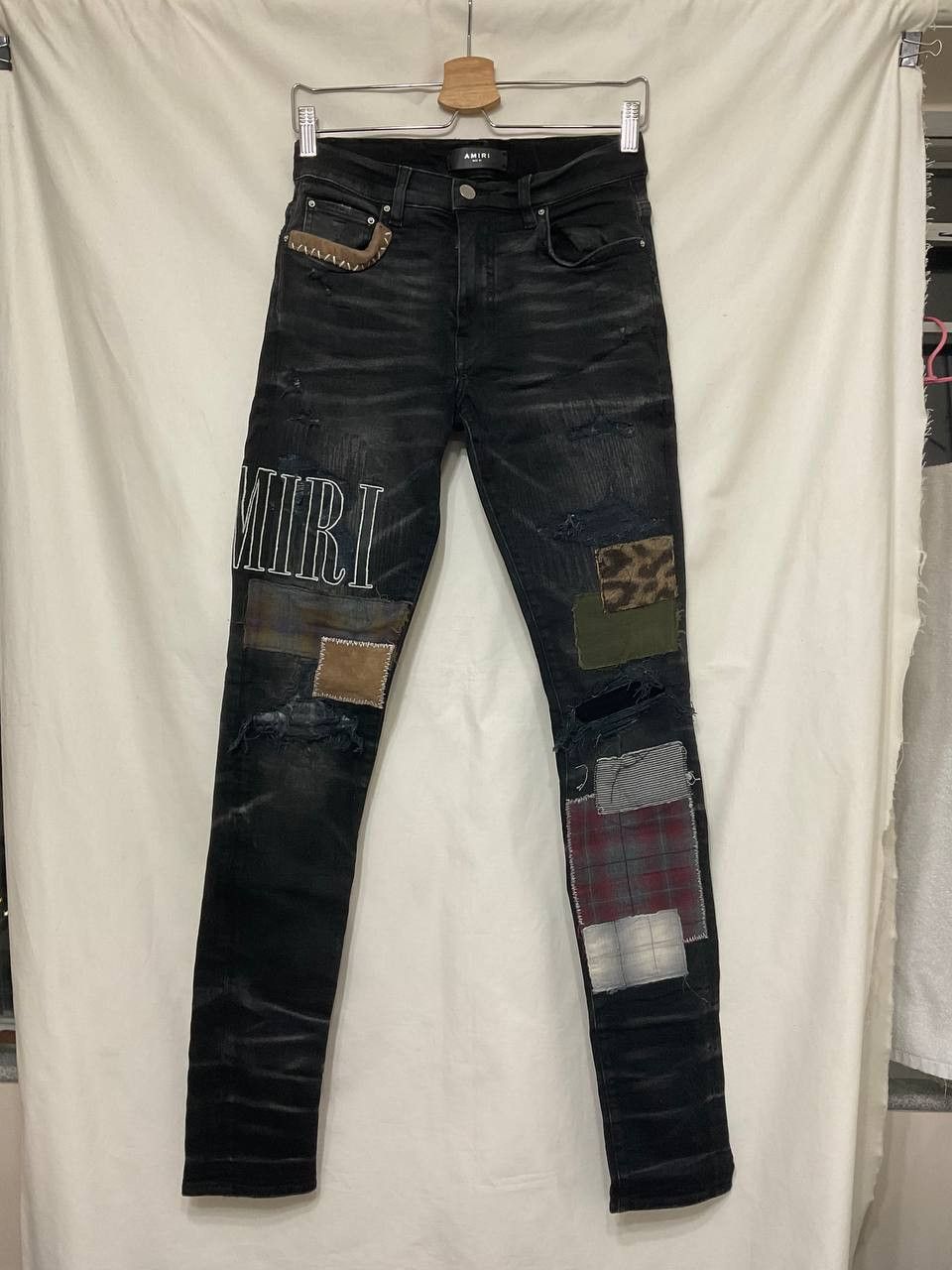 Grunge Patch Jeans Rough Black | The Webster