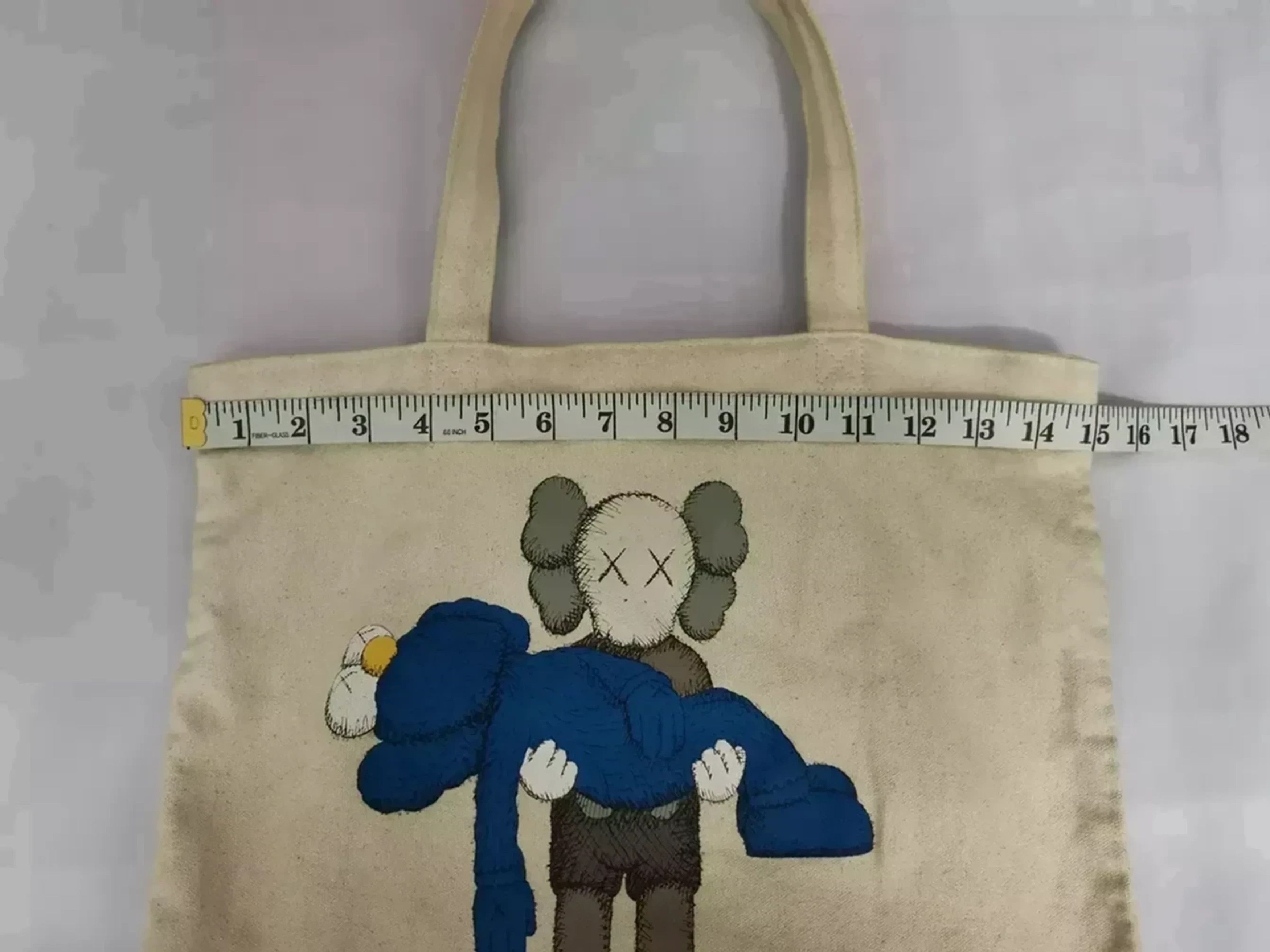 Kaws Kaws Tote Bag White Japan Designer OriginalFake Size ONE SIZE - 5 Thumbnail