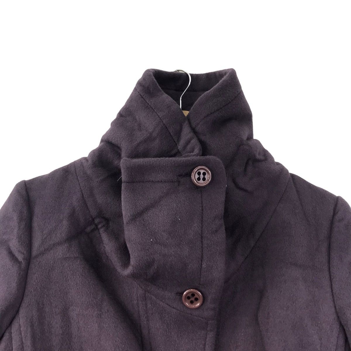 Vintage TOMASO STEFANELLI Turtleneck Button Up Purple Coat Jacket Size S / US 4 / IT 40 - 2 Thumbnail
