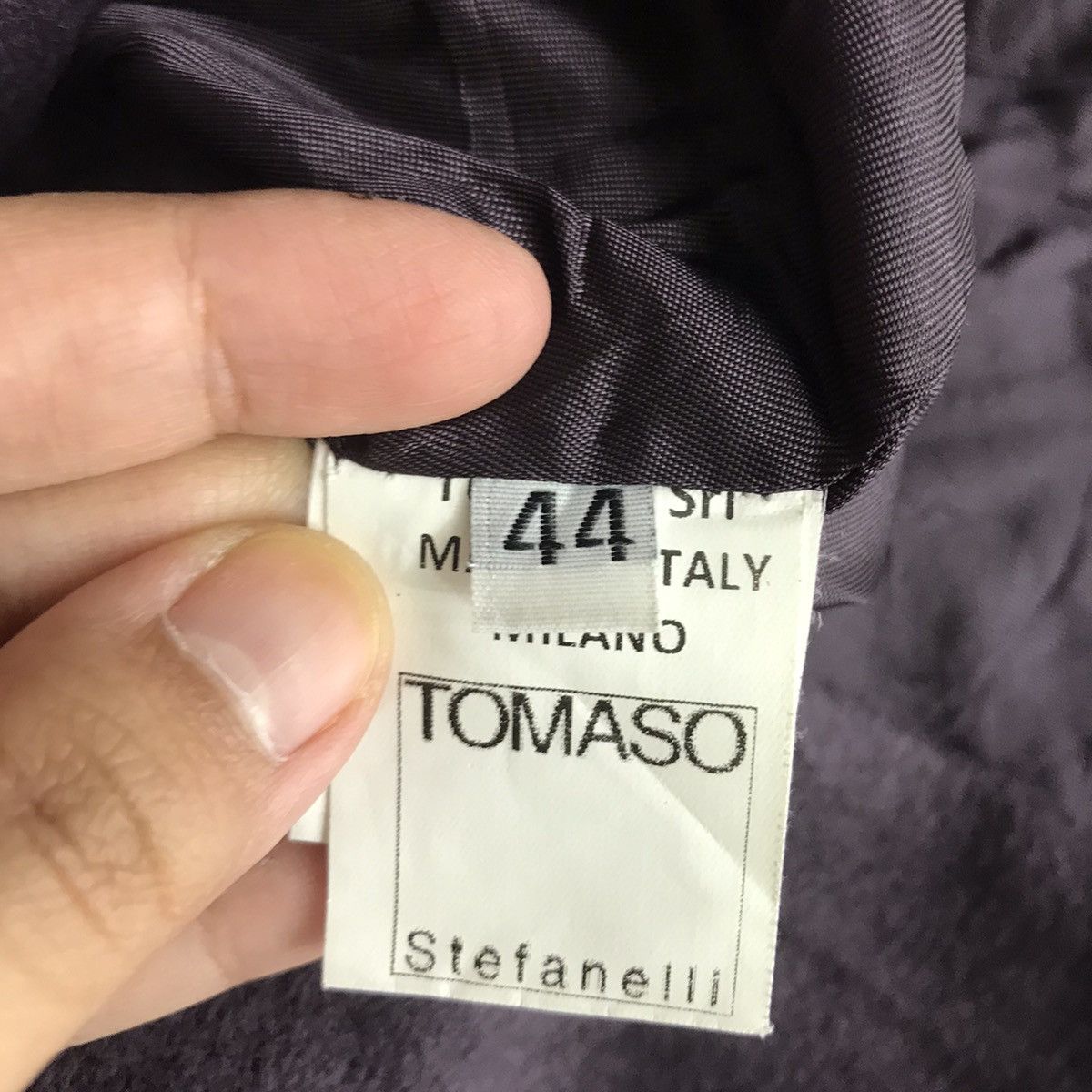 Vintage TOMASO STEFANELLI Turtleneck Button Up Purple Coat Jacket Size S / US 4 / IT 40 - 5 Thumbnail