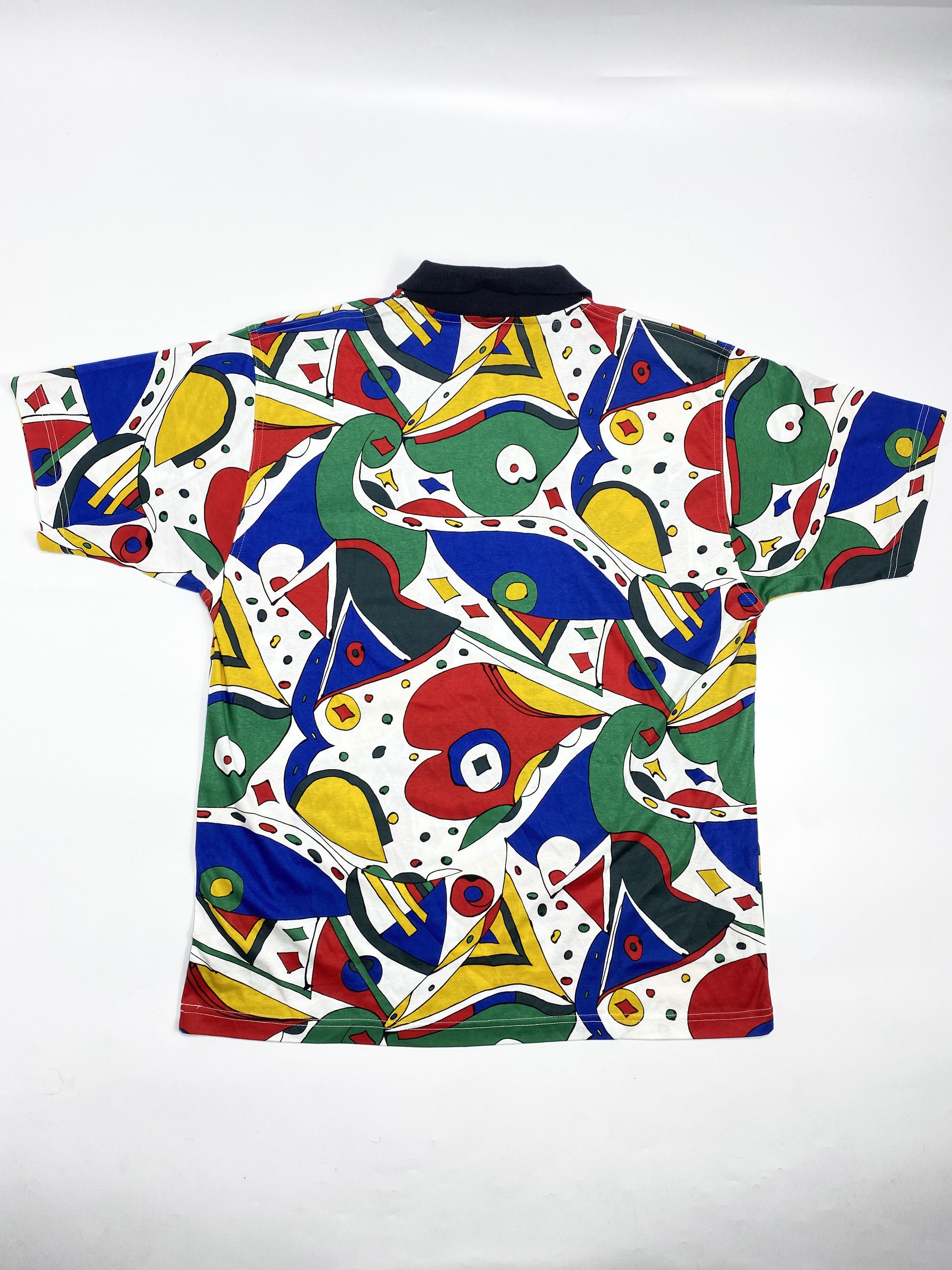 Vintage PELO 1870 Vintage 90s Crazy Abstract Art Printed Polo Shirt Size US M / EU 48-50 / 2 - 4 Thumbnail