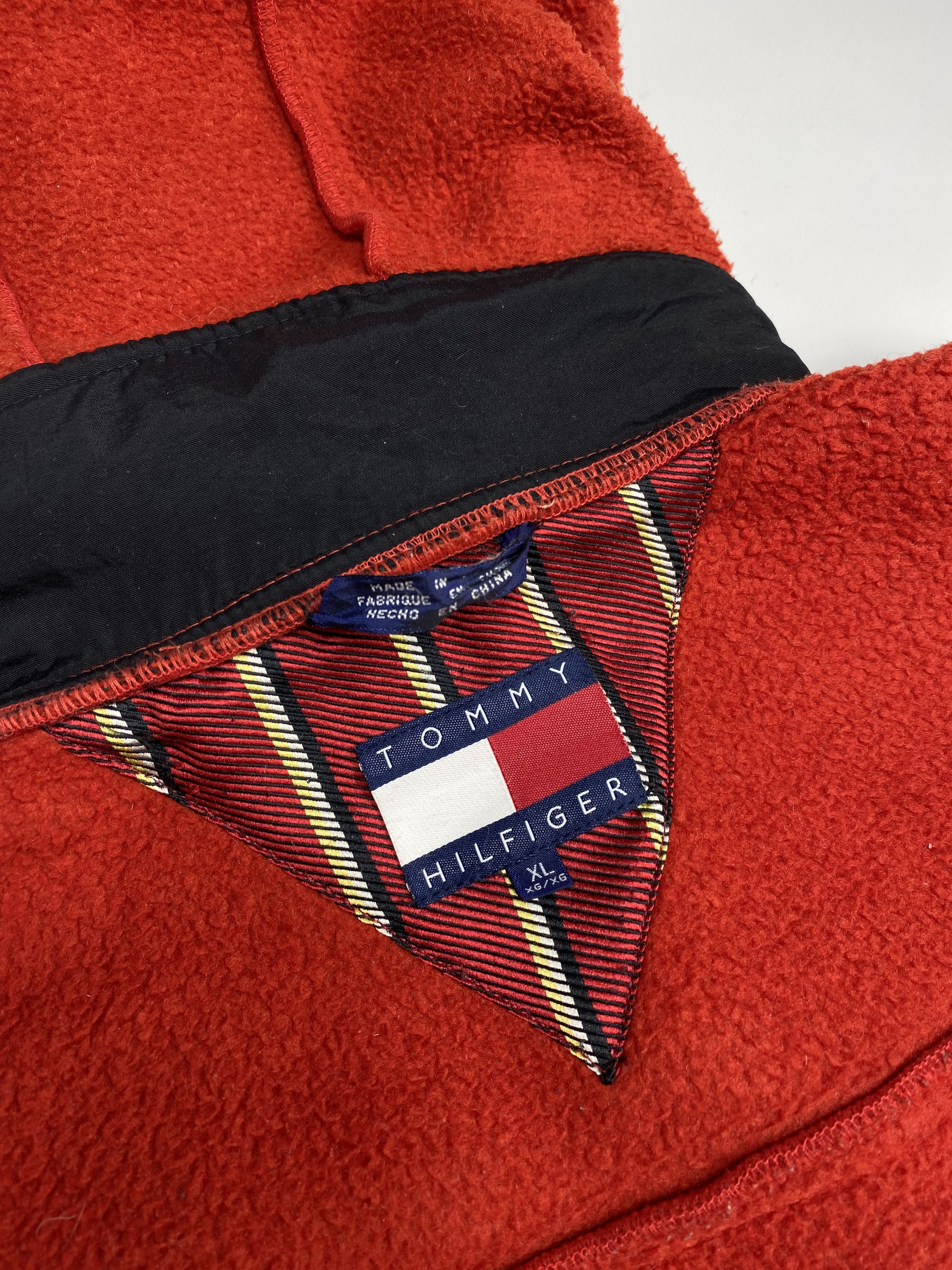 Tommy Hilfiger × Vintage Tommy Hilfiger 90s Vintage Fleece Duffle Toggles Coat Size US L / EU 52-54 / 3 - 10 Thumbnail