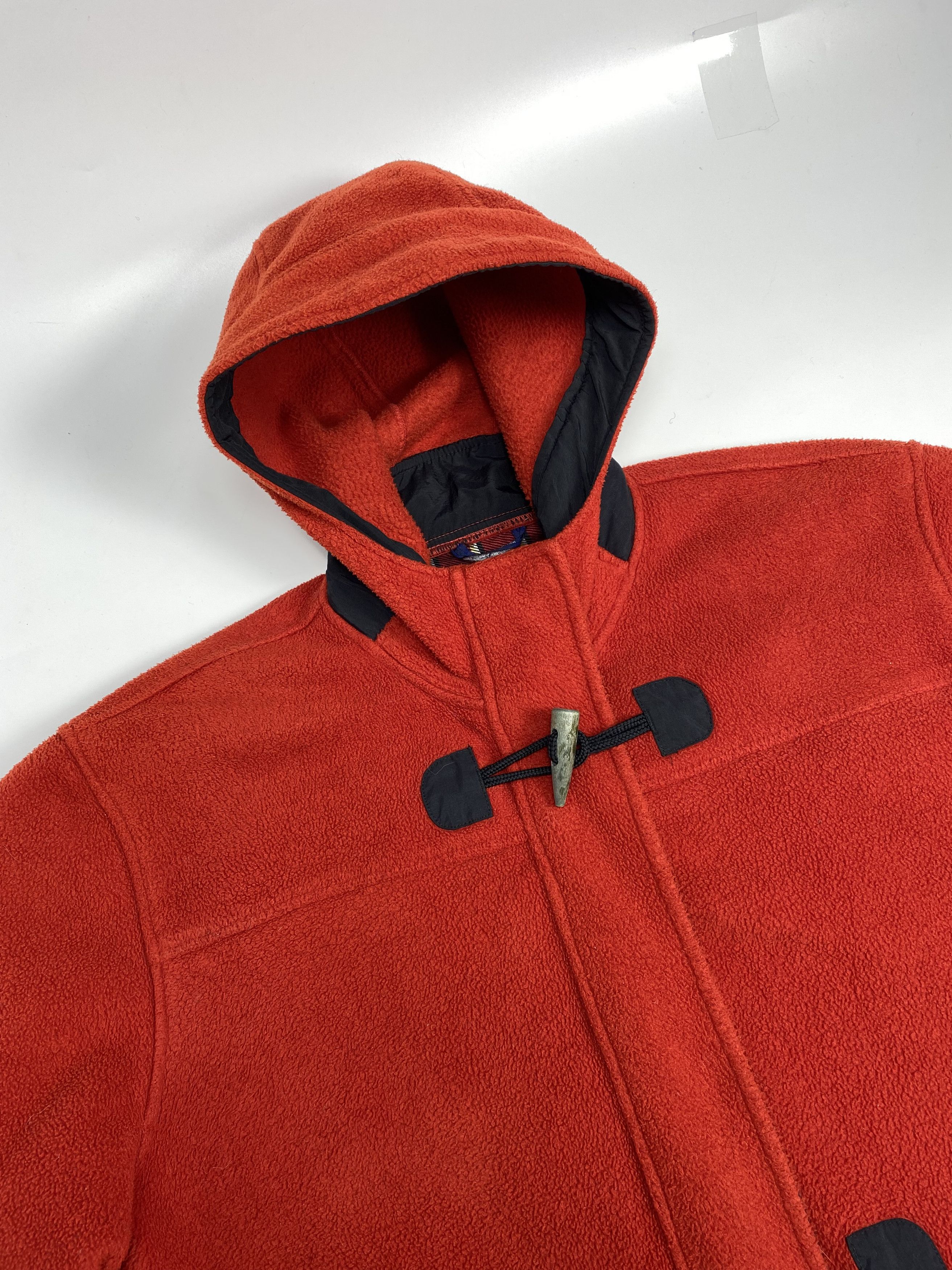 Tommy Hilfiger × Vintage Tommy Hilfiger 90s Vintage Fleece Duffle Toggles Coat Size US L / EU 52-54 / 3 - 3 Thumbnail