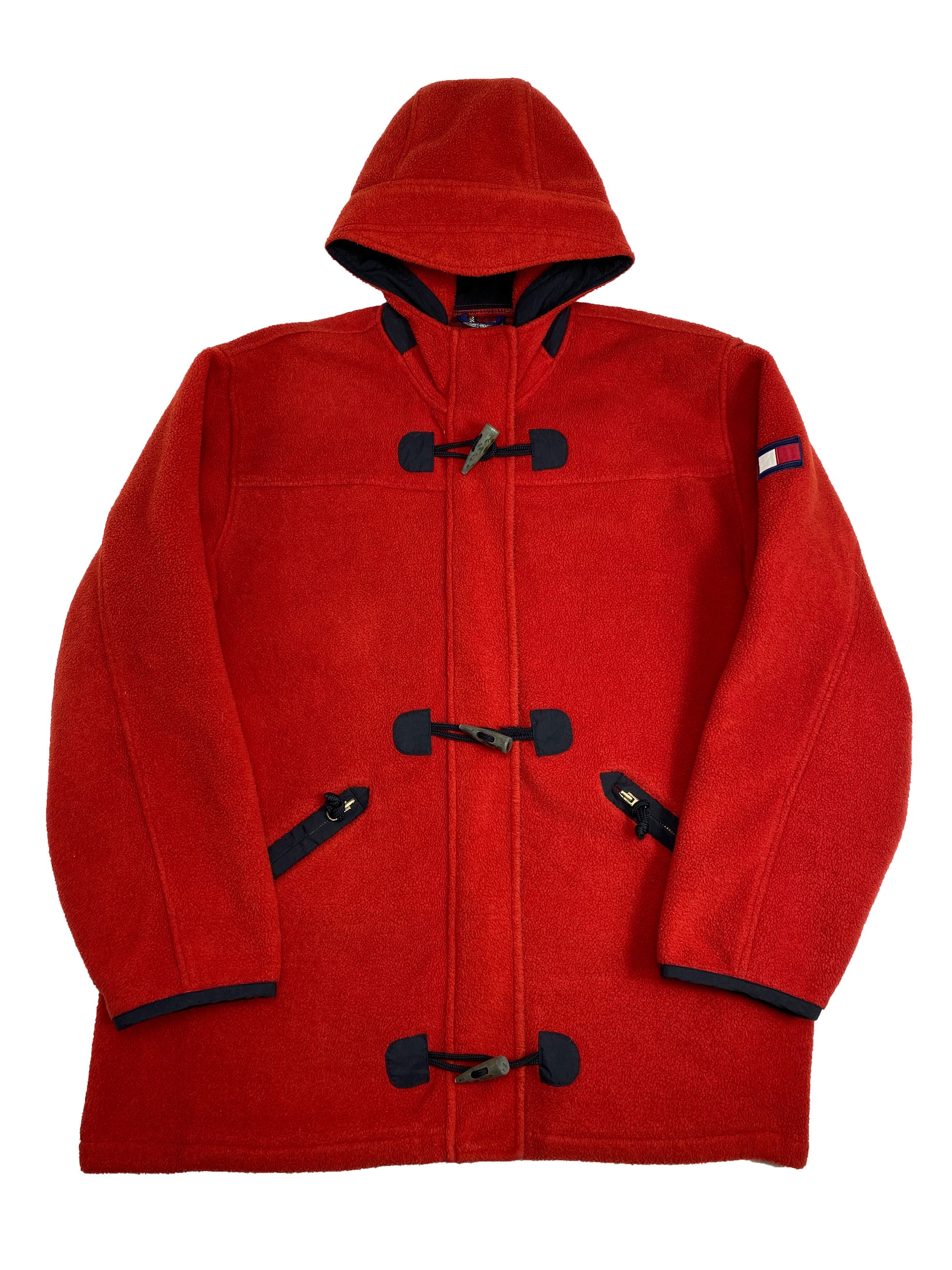 Tommy Hilfiger × Vintage Tommy Hilfiger 90s Vintage Fleece Duffle Toggles Coat Size US L / EU 52-54 / 3 - 1 Thumbnail