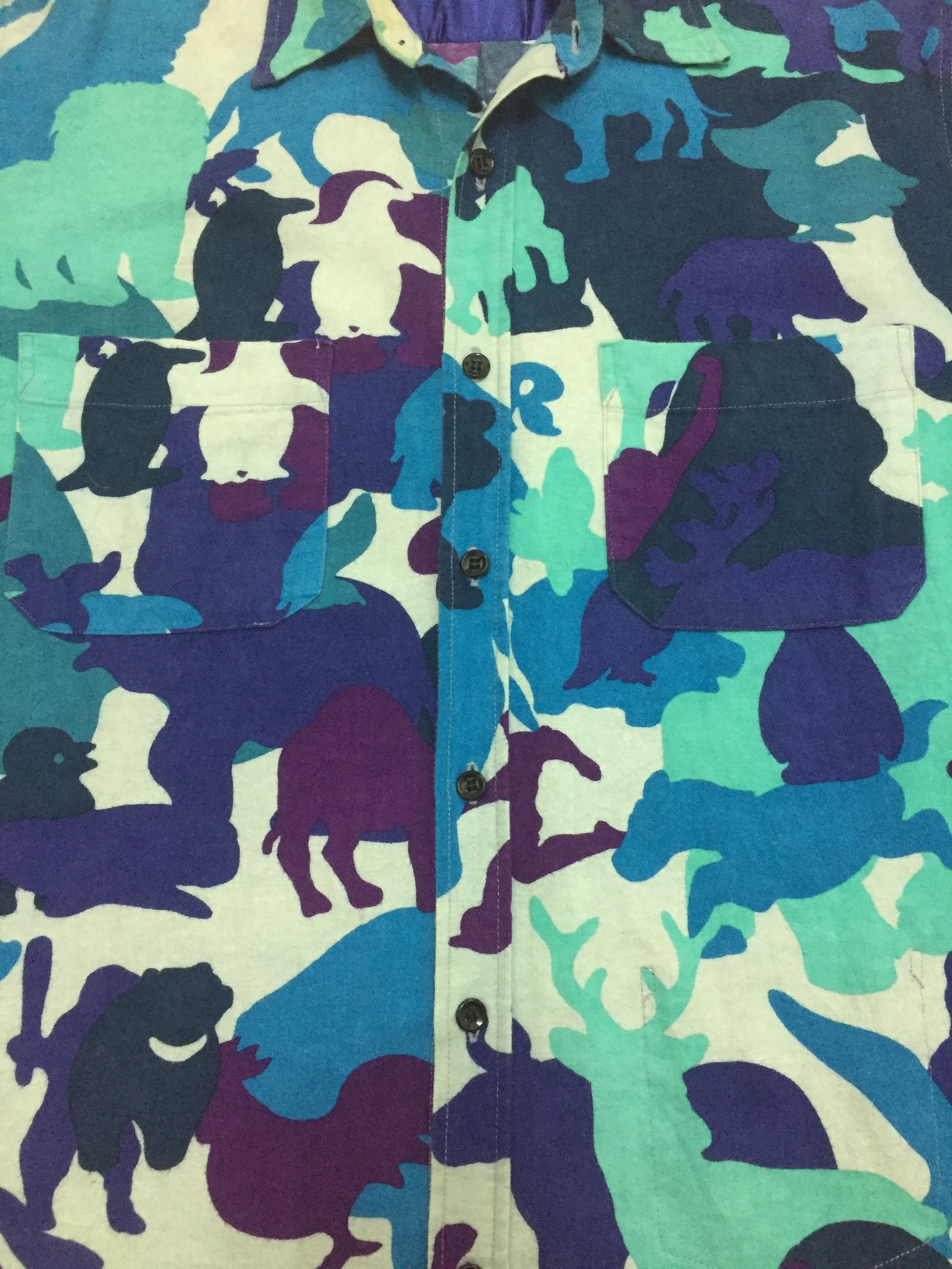 Blue Blue Japan Vintage H.R Market Art Printed Shirt Size US M / EU 48-50 / 2 - 3 Thumbnail