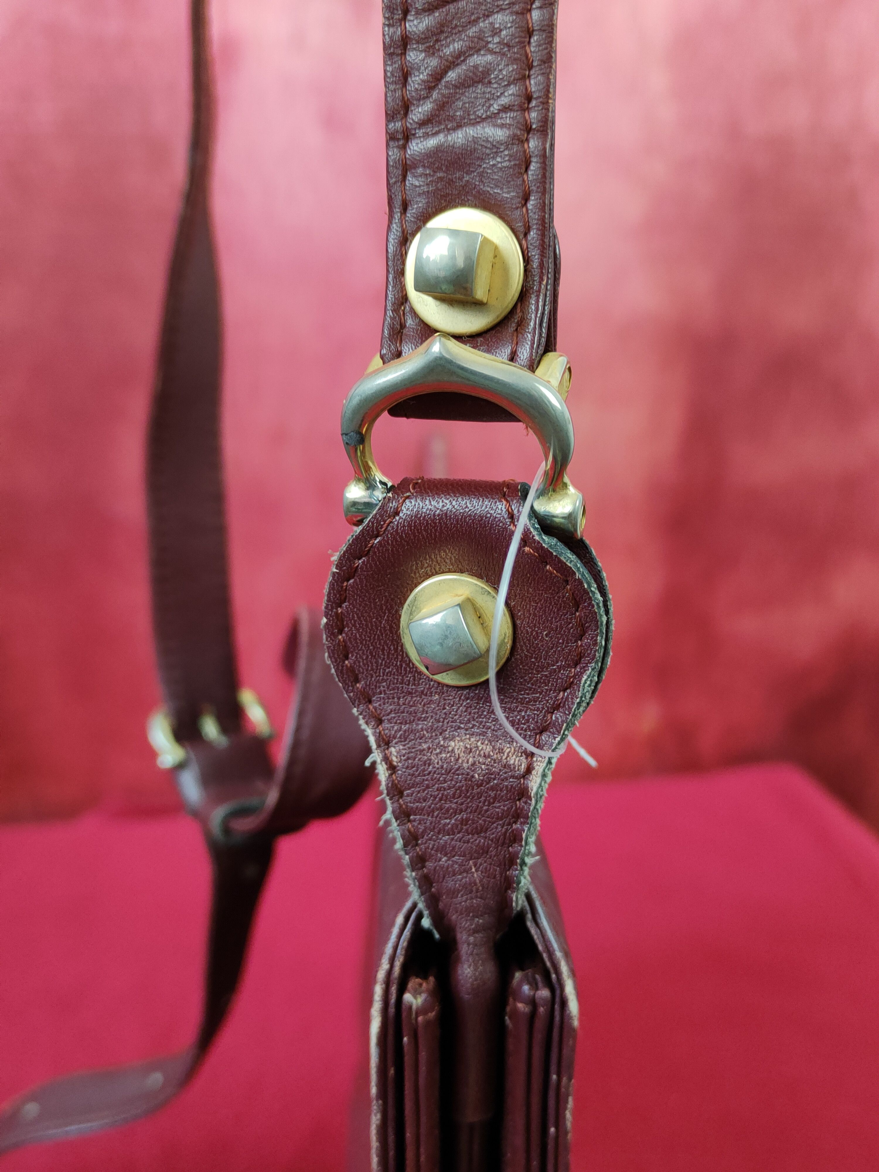 Cartier DL Cartier vintage Maroon Crossbody sling Bag #SB041 Size ONE SIZE - 10 Thumbnail