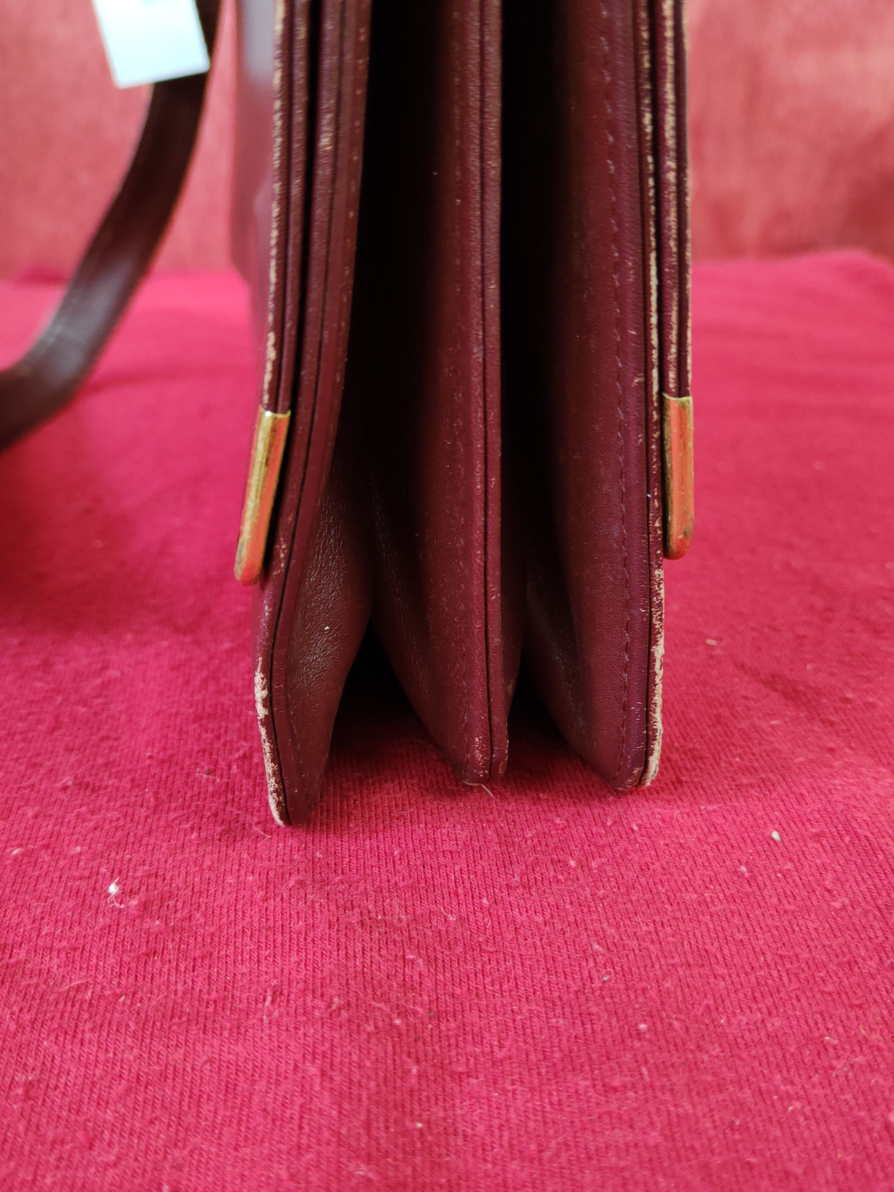 Cartier DL Cartier vintage Maroon Crossbody sling Bag #SB041 Size ONE SIZE - 16 Thumbnail