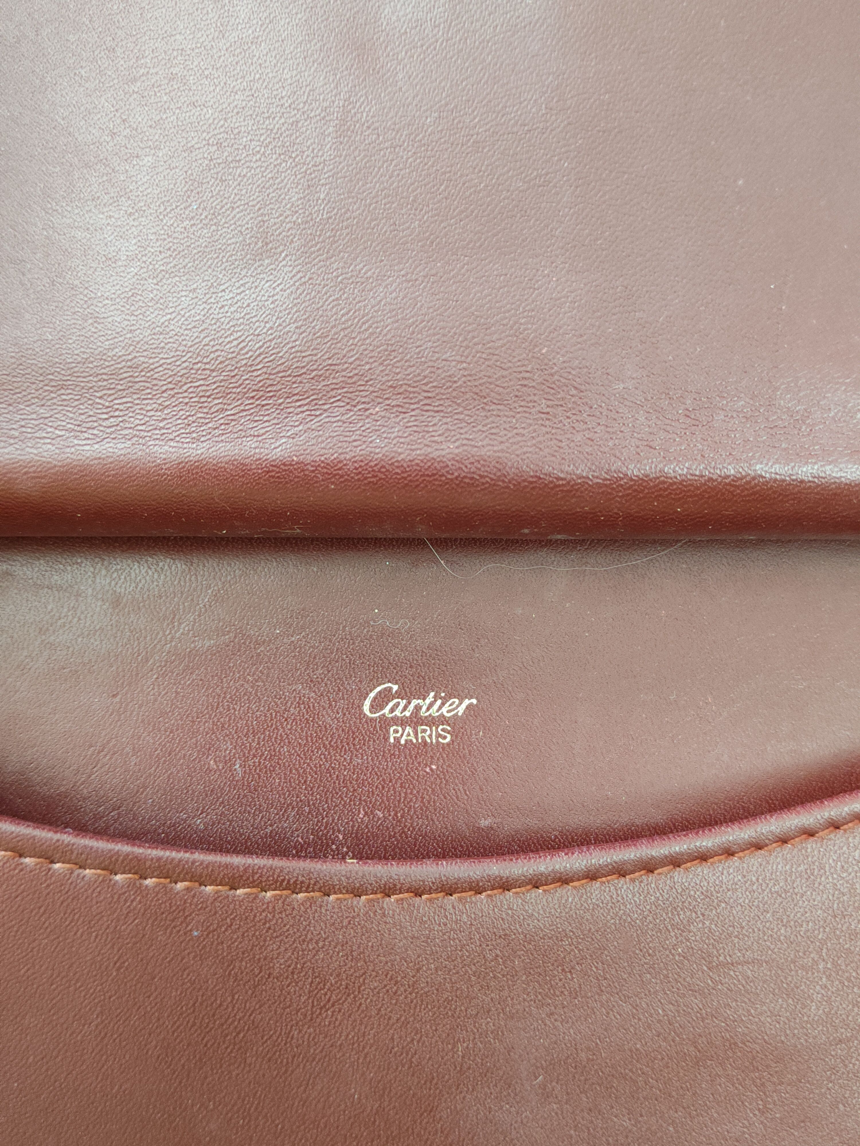 Cartier DL Cartier vintage Maroon Crossbody sling Bag #SB041 Size ONE SIZE - 20 Thumbnail