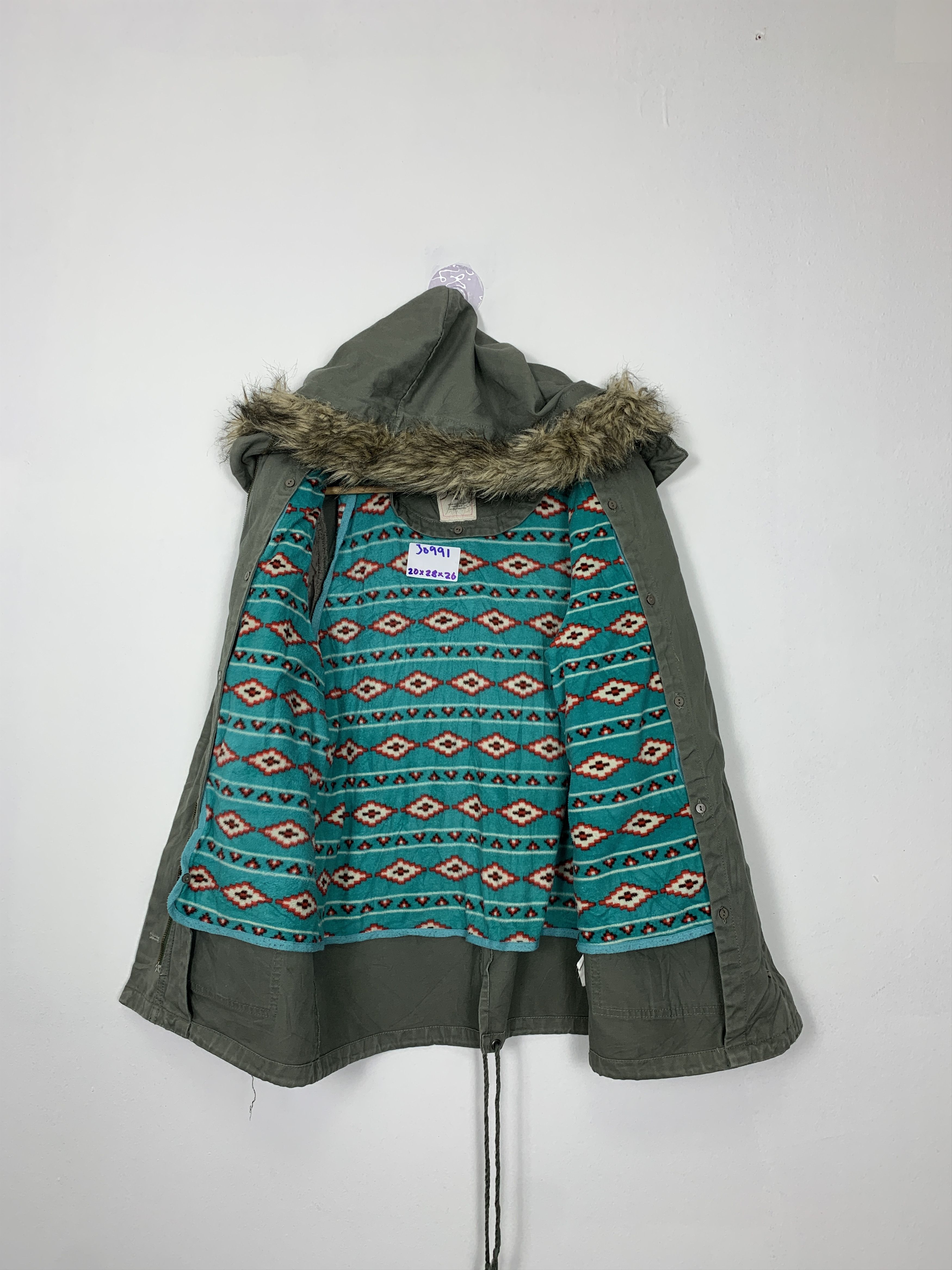 Quicksilver Vintage ROXY Military Native Navajo Lining Parkas J0991 Size S / US 4 / IT 40 - 8 Thumbnail