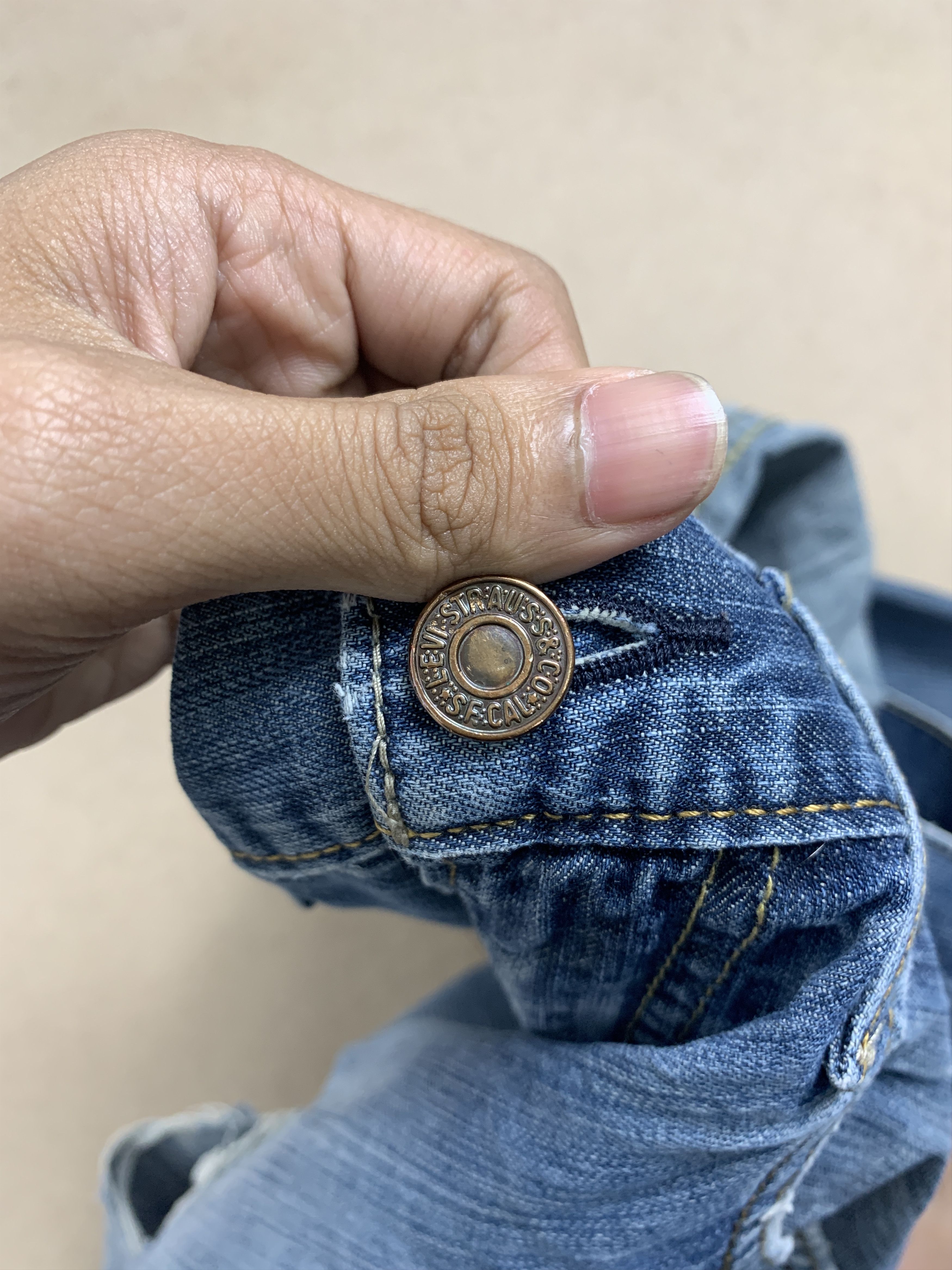 Levi's Vintage LEVI'S 514 Straight Cut Distressed Mid Wash Jeans Size US 32 / EU 48 - 21 Thumbnail